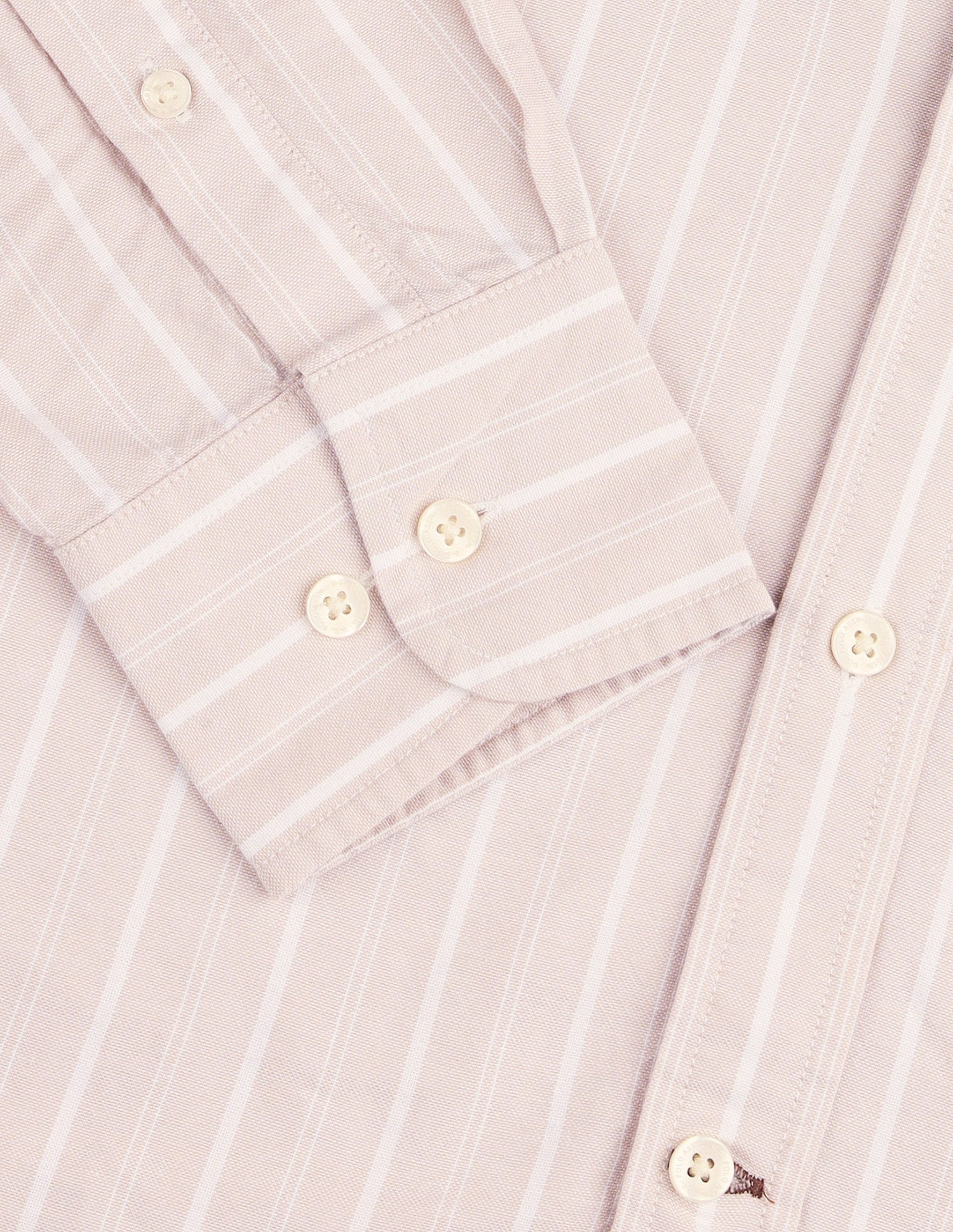 Vertical Striped Oxford Shirt Beige - U.S. Polo Assn. India | Large