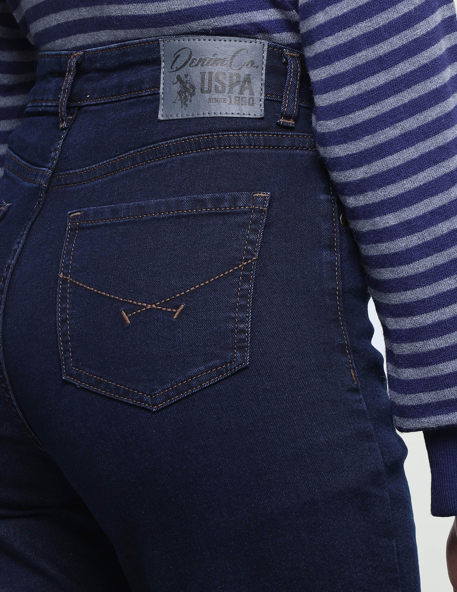 Straight Fit Blue Jeans Dark Blue - U.S. Polo Assn. India | Large