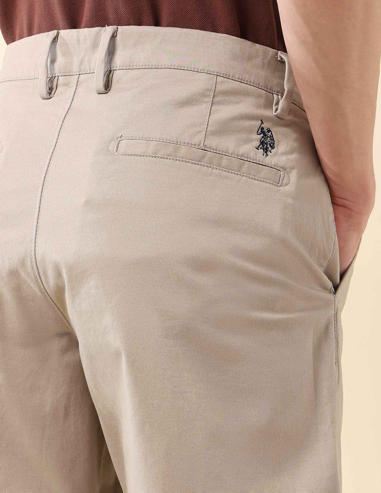 Mid Rise Slim Fit Chino Shorts Beige - U.S. POLO ASSN. | Large