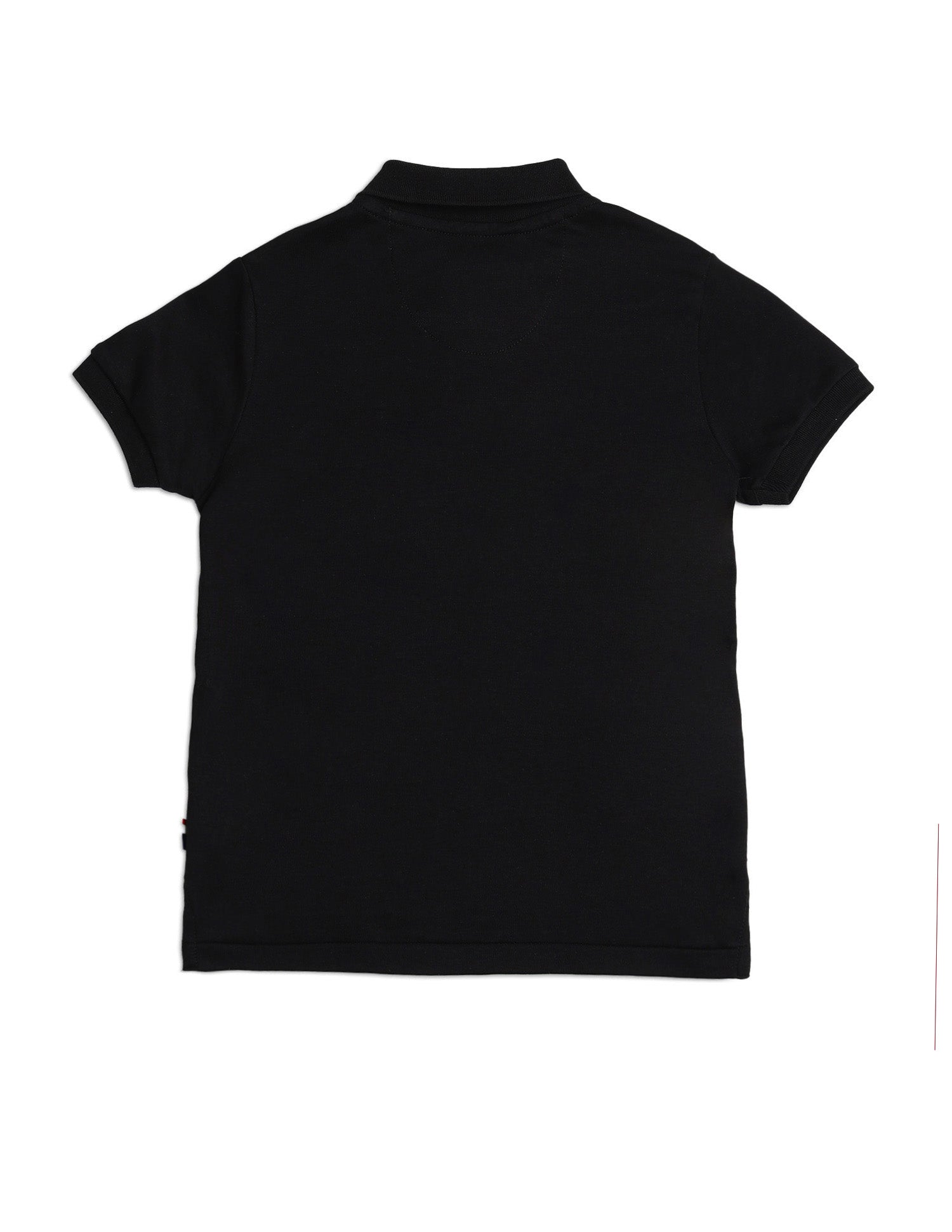 Boys Brand Embroidered Pure Cotton Polo Shirt Black - U.S. POLO ASSN. | Large