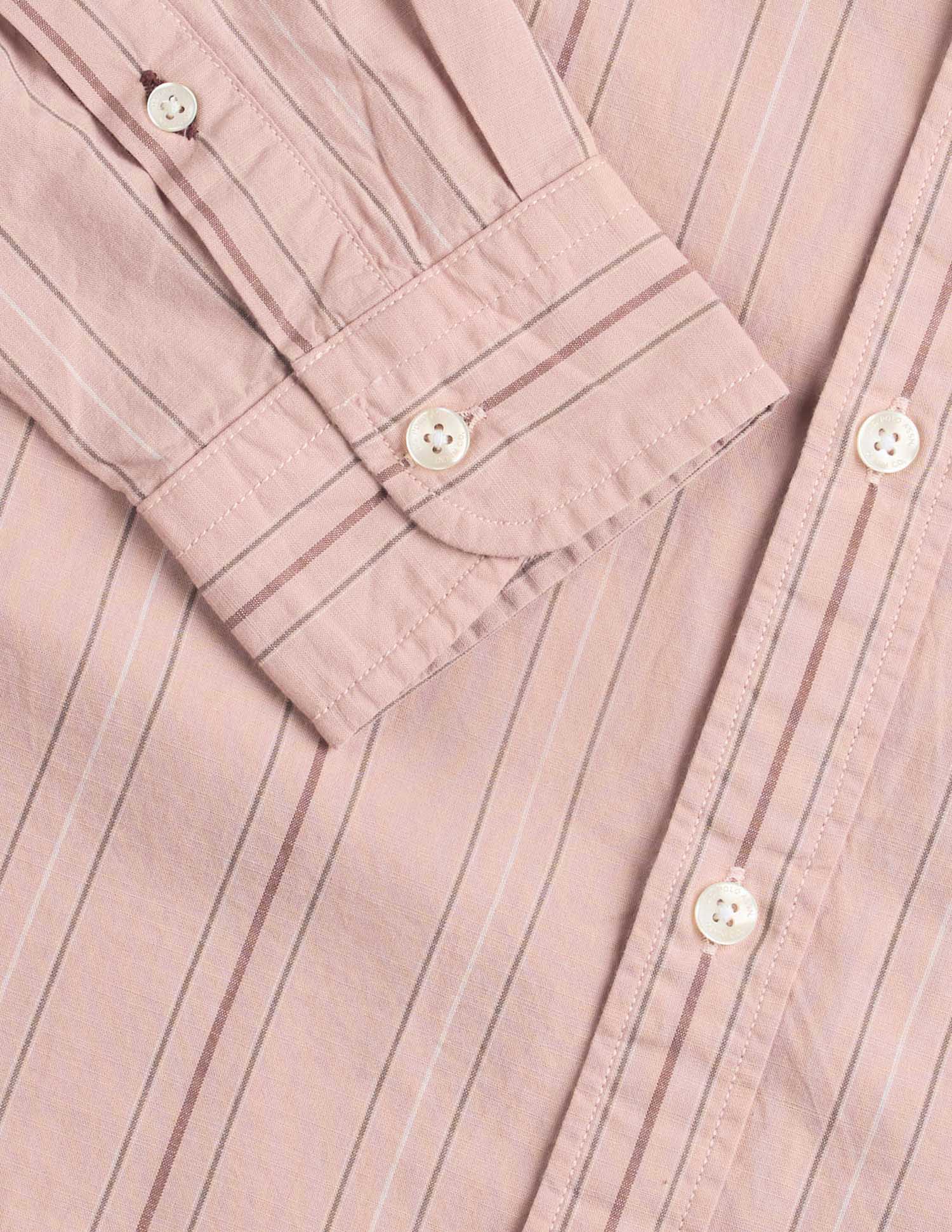 Pure Cotton Regular Fit Mandarin Shirt Peach - U.S. Polo Assn. India | Large