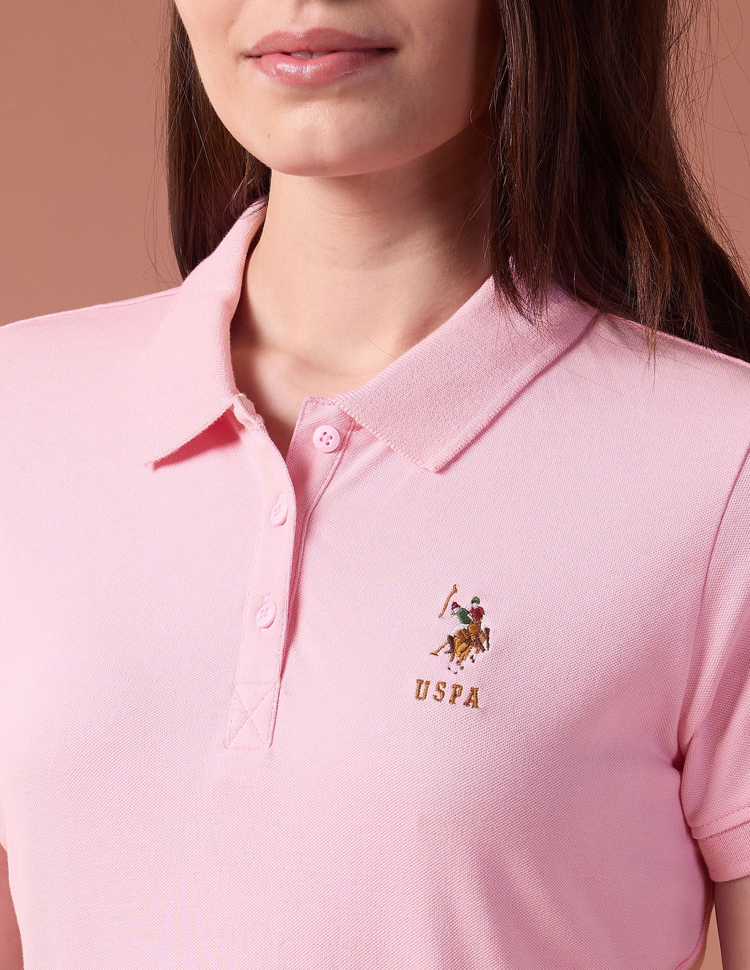 Embroidered Logo Regular Polo Shirt Light Pink - U.S. Polo Assn. India | Large
