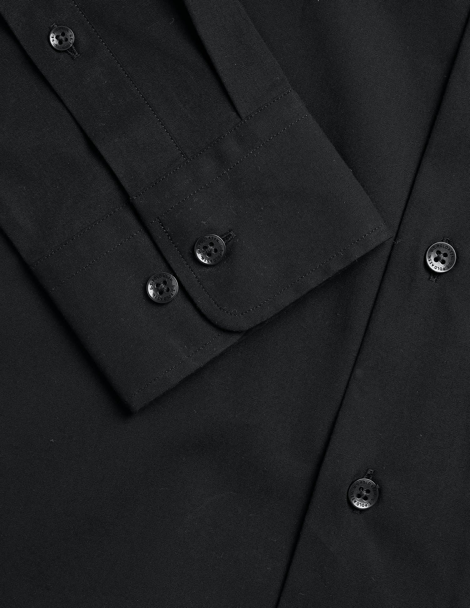 Solid Regular Fit Shirt Black - U.S. Polo Assn. India | Large