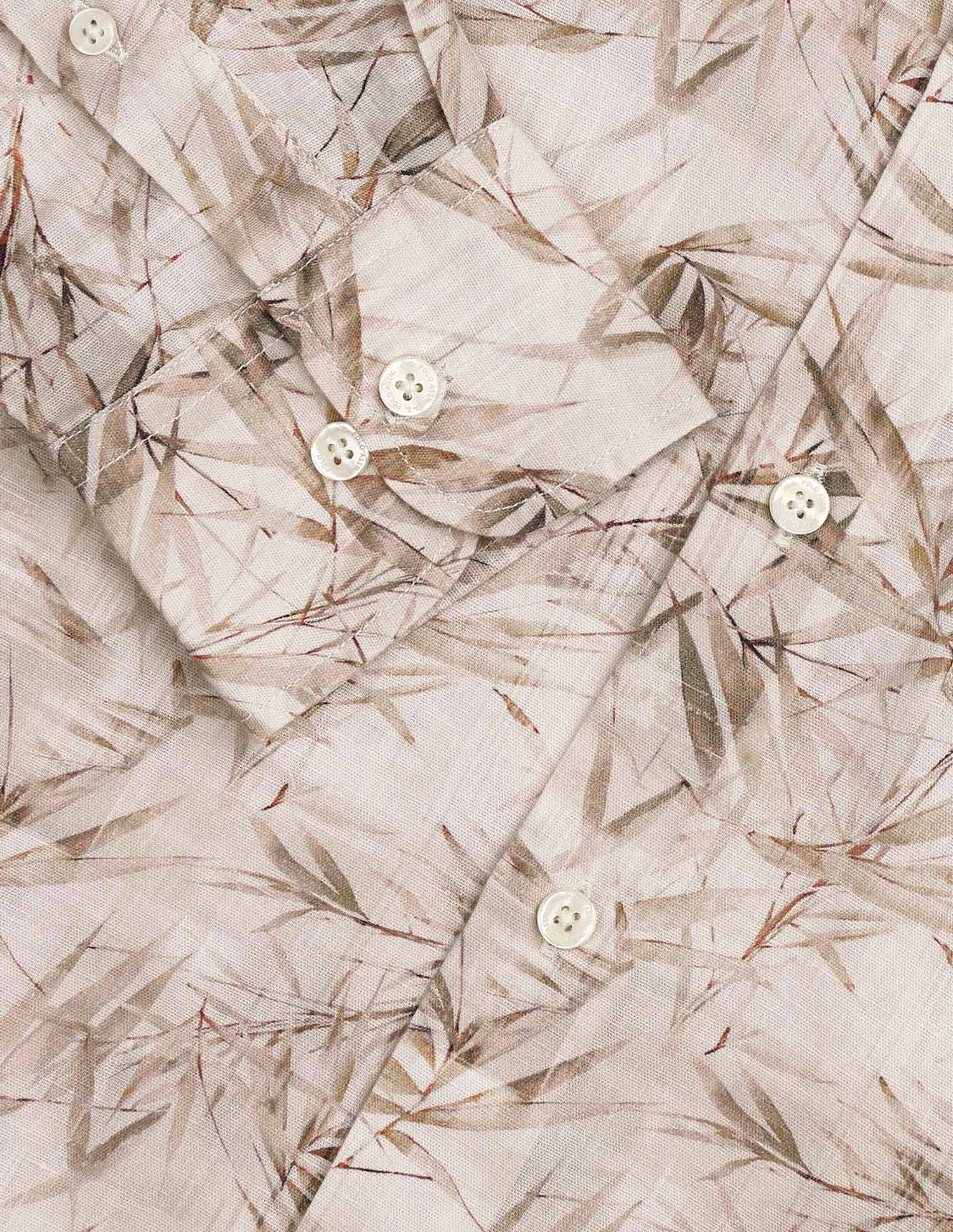 Tropical Printed Tailored Fit Shirt Light Khaki - U.S. POLO ASSN. | Large