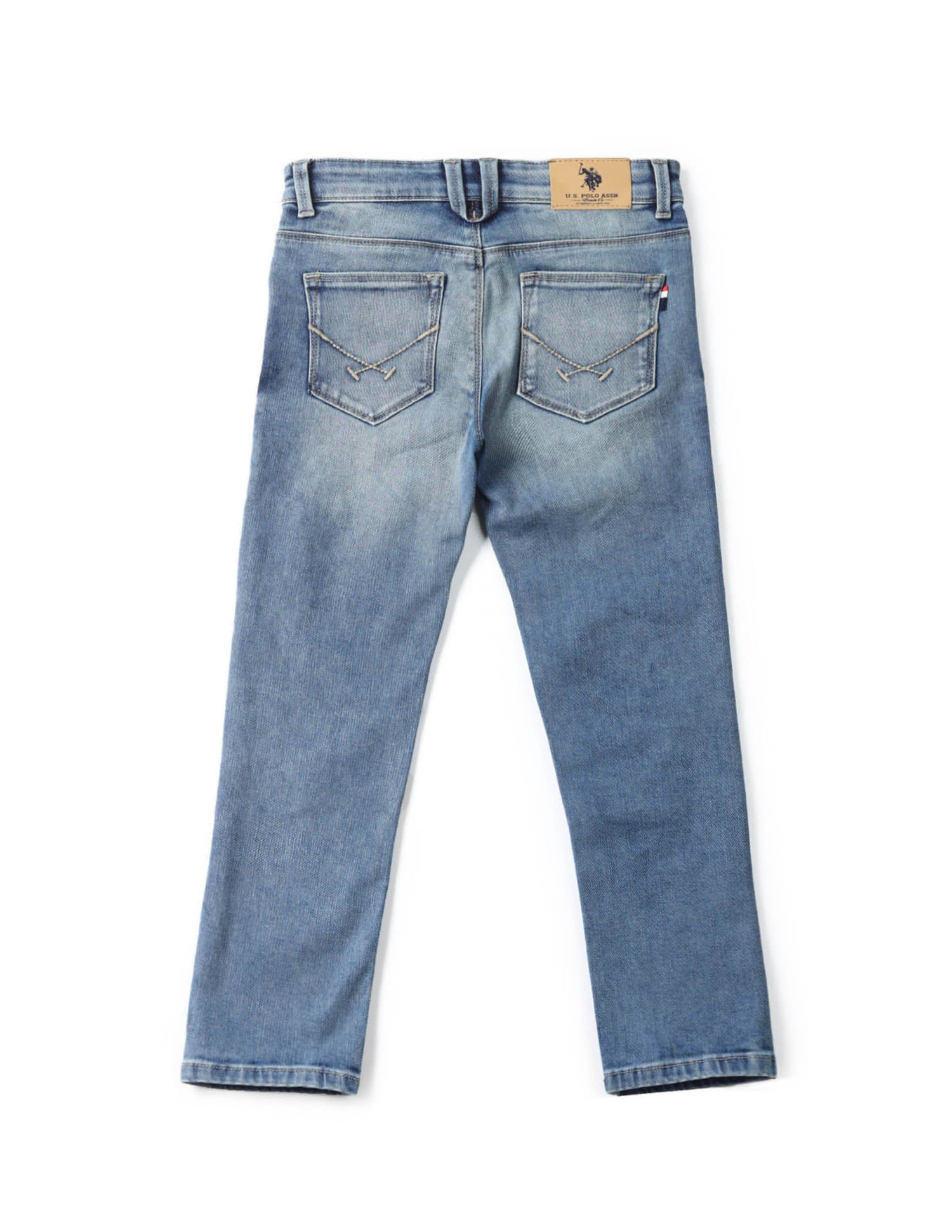 UKJEN581 ME. BLUE Boys Jeans Rag Wash - U.S. POLO ASSN. | Large