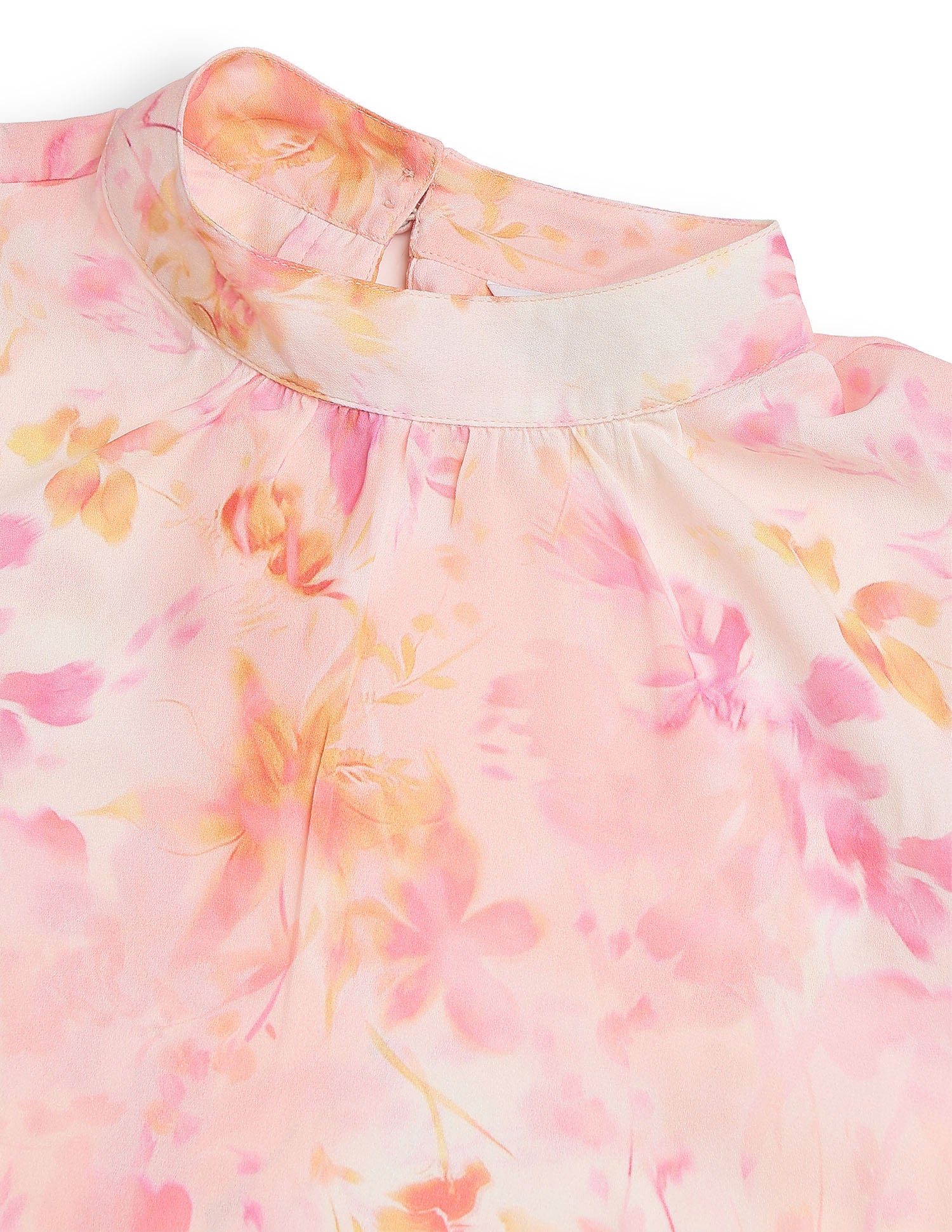 High Neck Floral Printed Top Pink - U.S. Polo Assn. India | Large