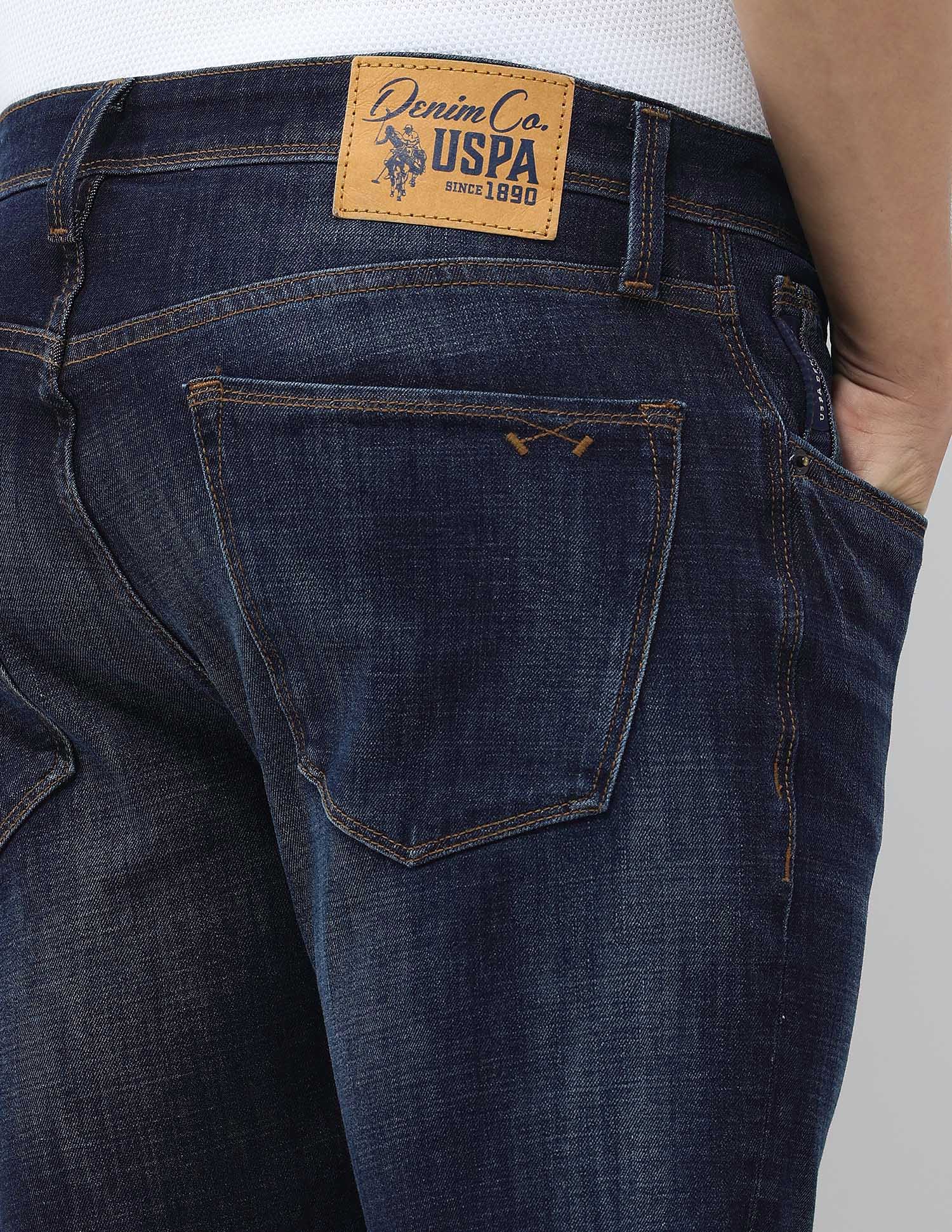 Henry Tapered Fit Blue Jeans Med Blue - U.S. POLO ASSN. | Large