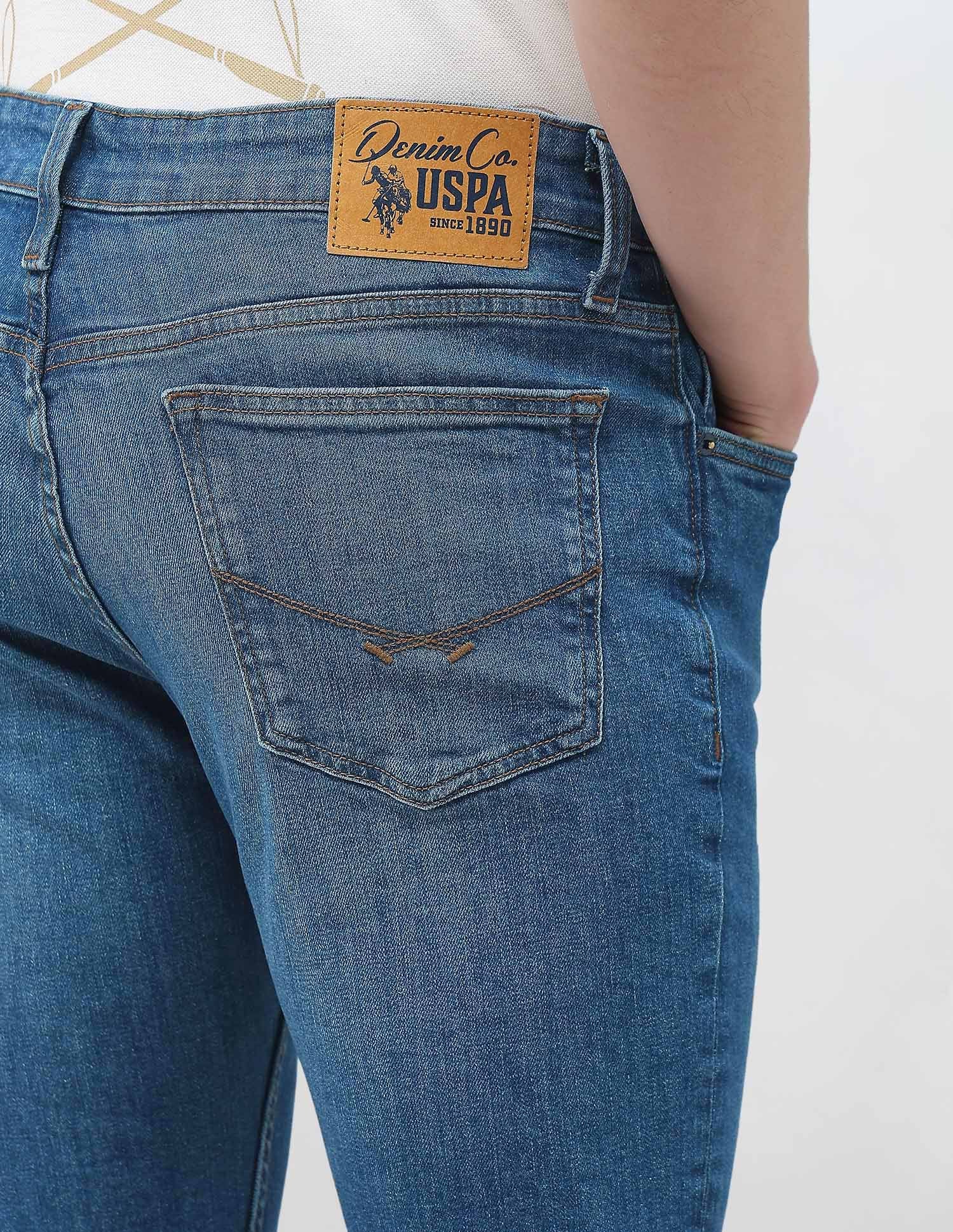 Brandon Slim-Tapered Fit Jeans Med Blue - U.S. Polo Assn. India | Large