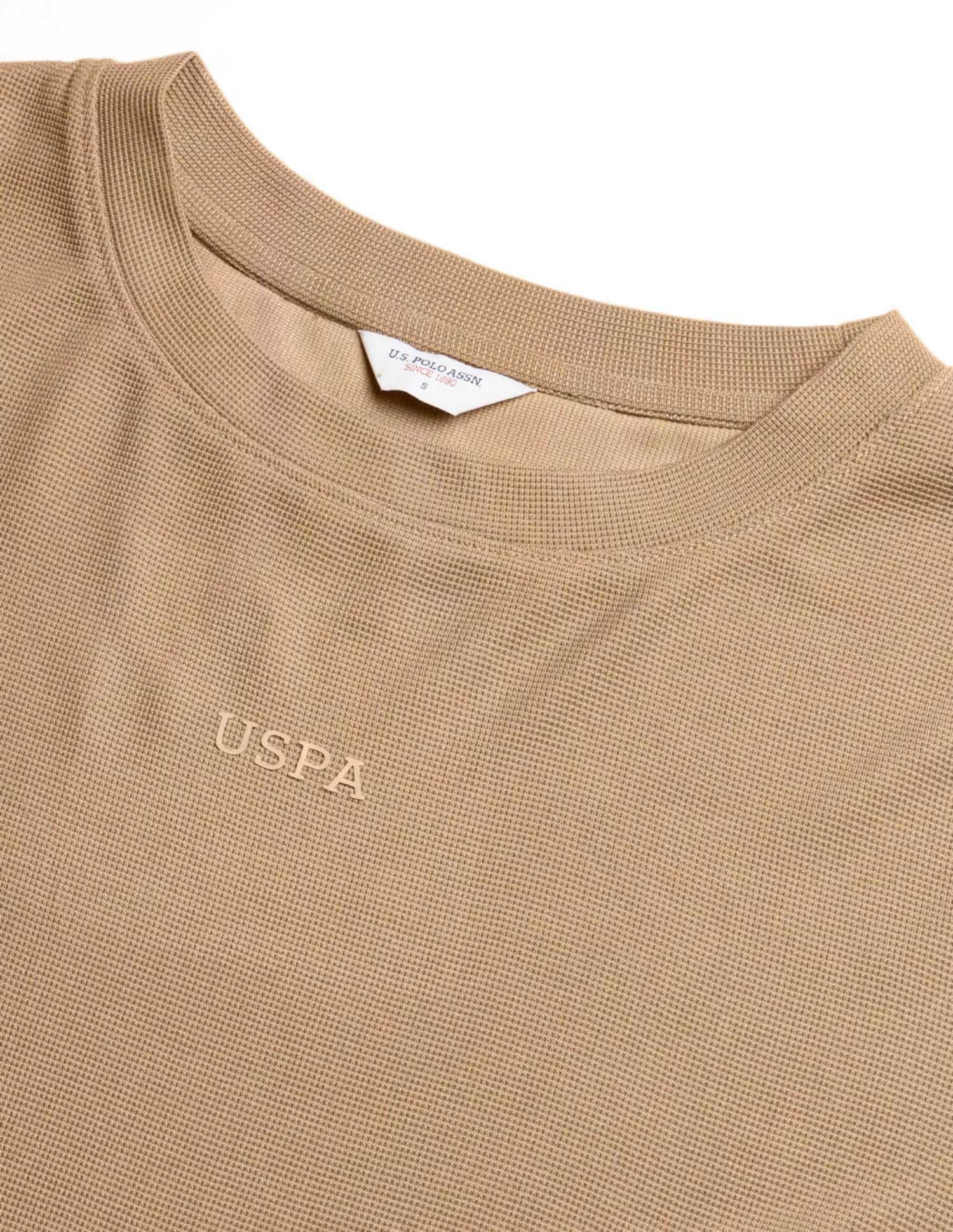 Textured Relaxed Fit T-Shirt Brown - U.S. POLO ASSN. | Large