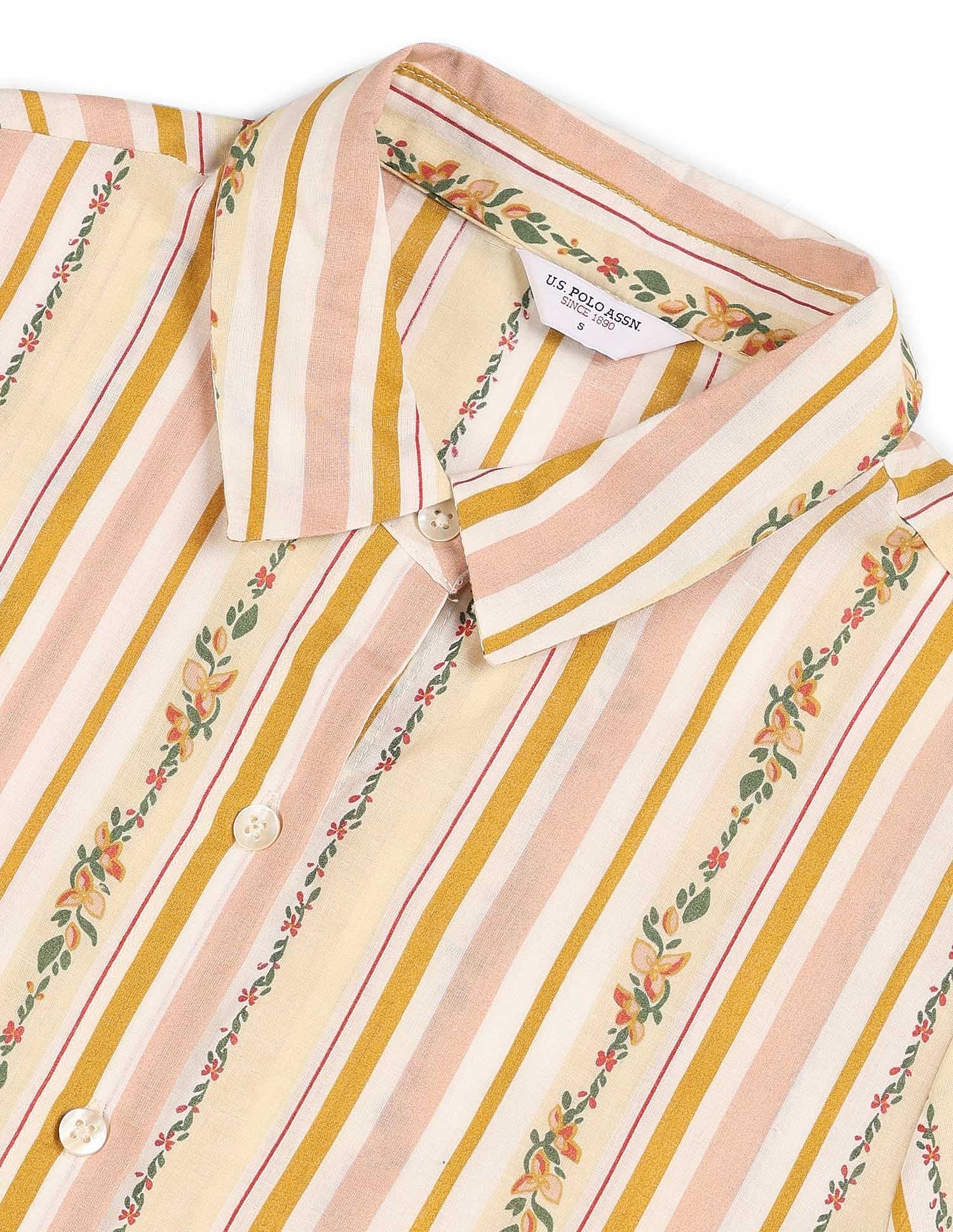 Cotton Floral Printed Shirt Multi-colour - U.S. Polo Assn. India | Large