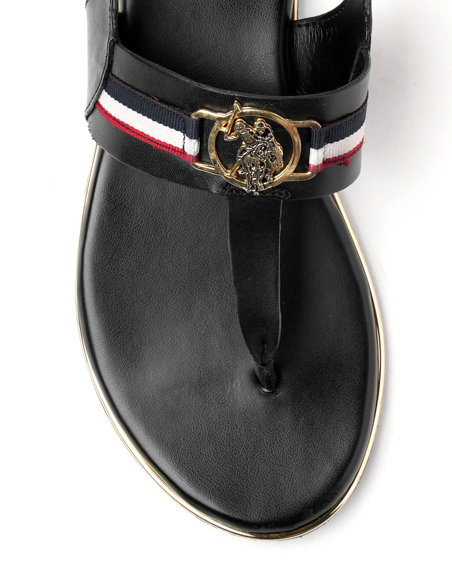 Women Beatrix Solid Flats Black - U.S. Polo Assn. India | Large