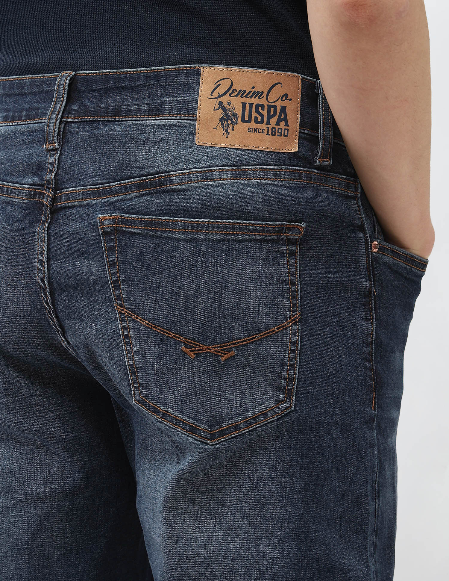 Whiskered Shawn Relaxed Fit Jeans Indigo - U.S. Polo Assn. India | Large