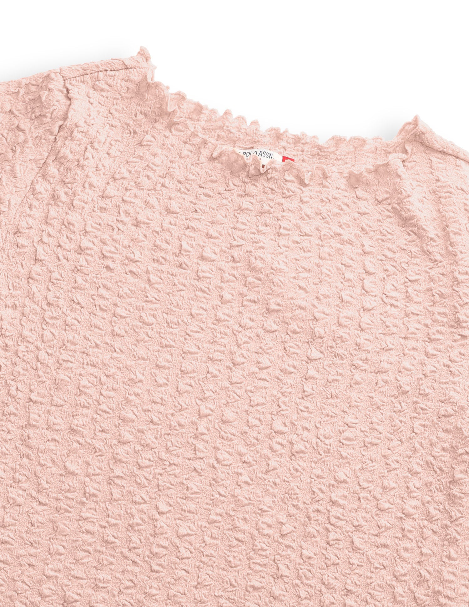 Textured Fitted T-Shirt Peach - U.S. Polo Assn. India | Large