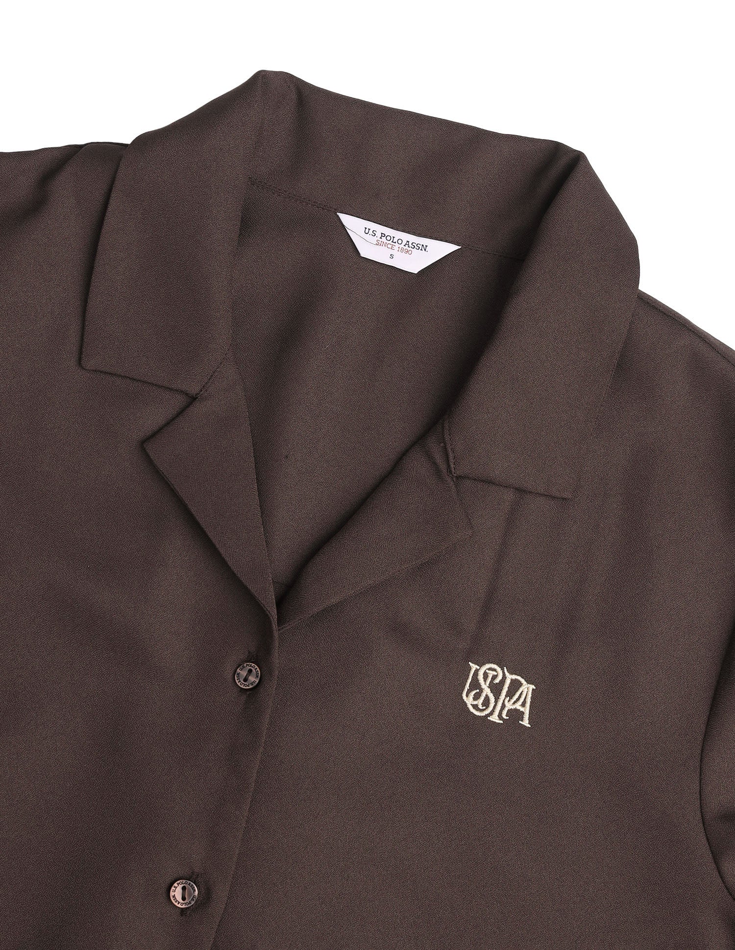 Solid Relaxed Fit Shirt Brown - U.S. Polo Assn. India | Large