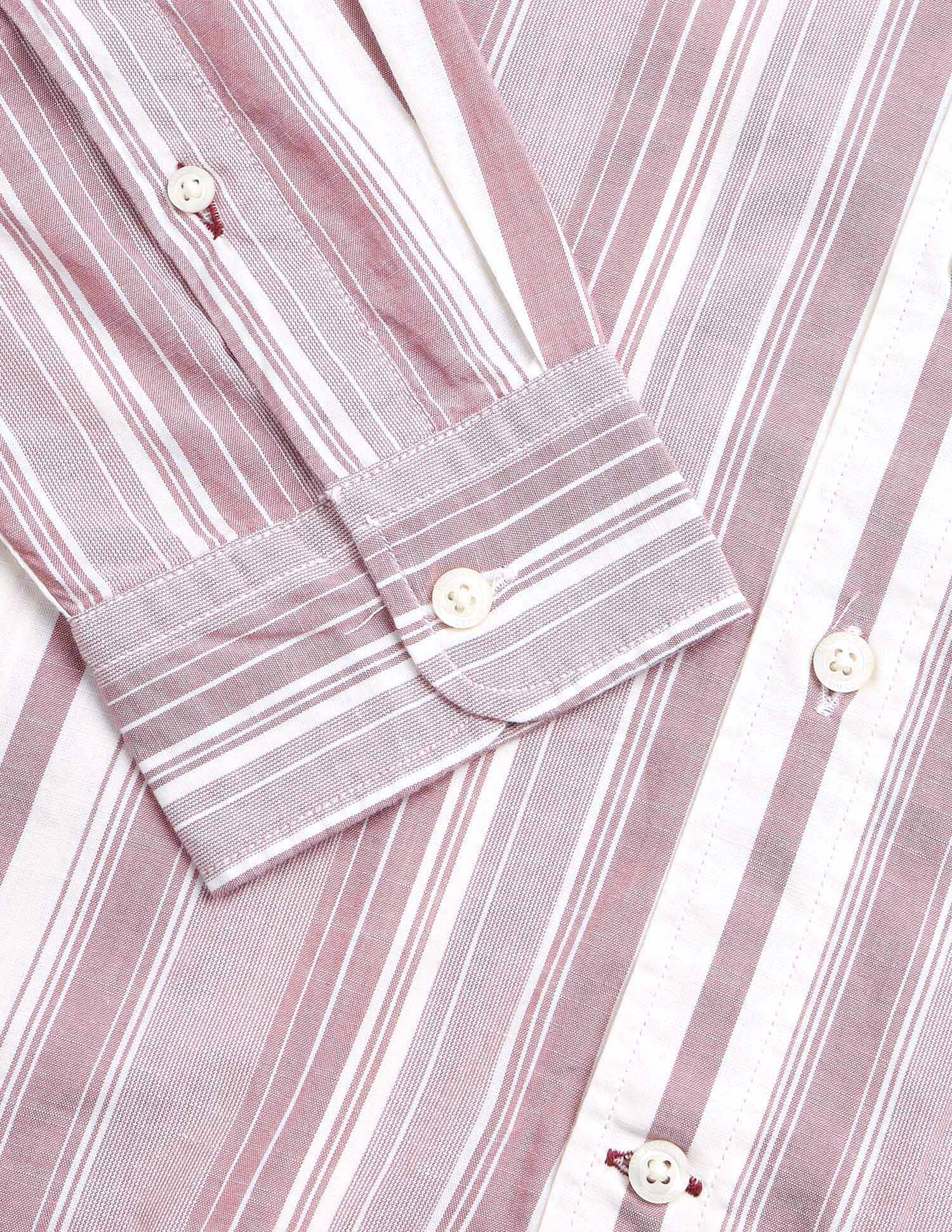 Vertical Striped Regular Fit Shirt Rust - U.S. Polo Assn. India | Large