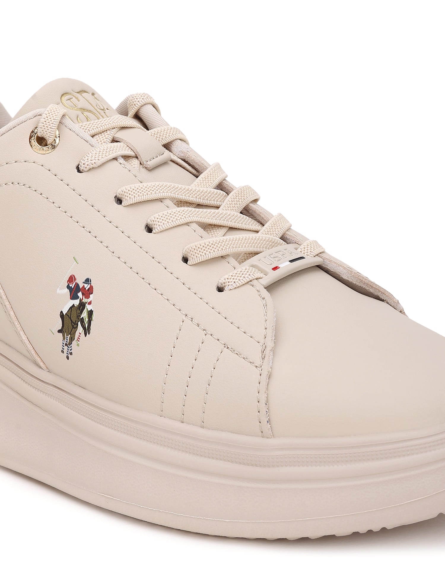 Minimal Logo Ariel Sneakers Beige - U.S. Polo Assn. India | Large