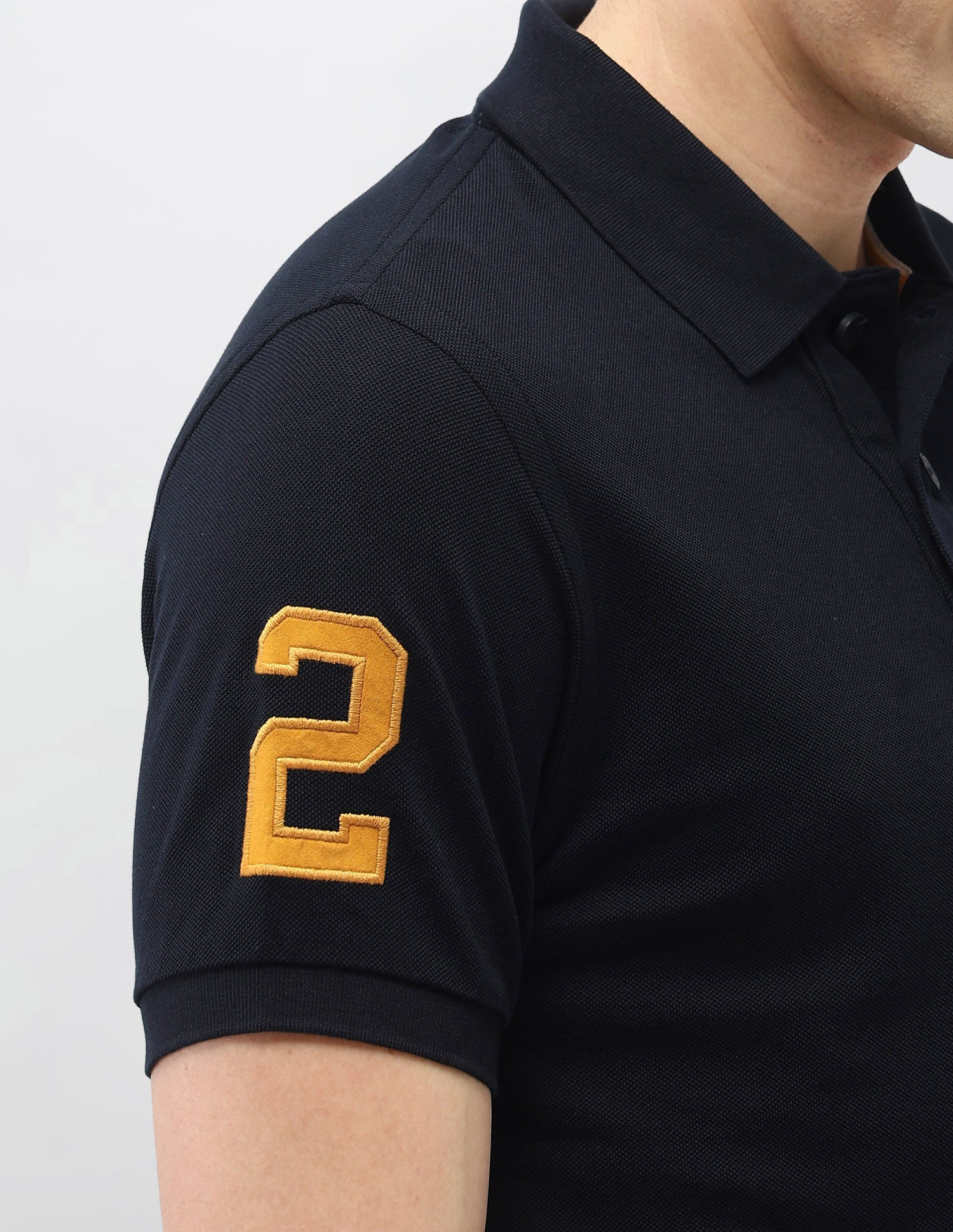 Solid Slim Fit Polo Shirt Navy - U.S. Polo Assn. India | Large