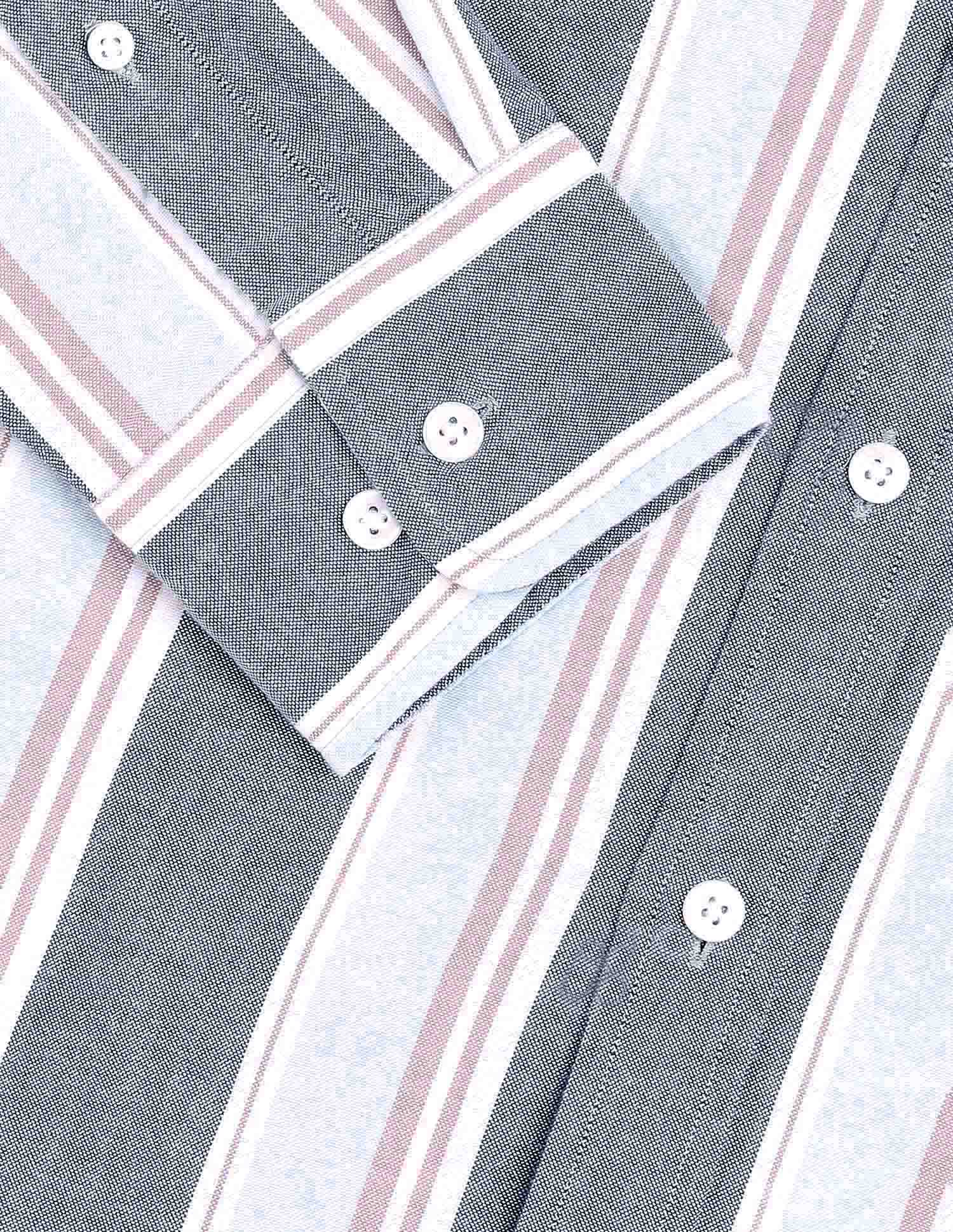 Vertical Striped Pure Cotton Shirt Navy - U.S. Polo Assn. India | Large