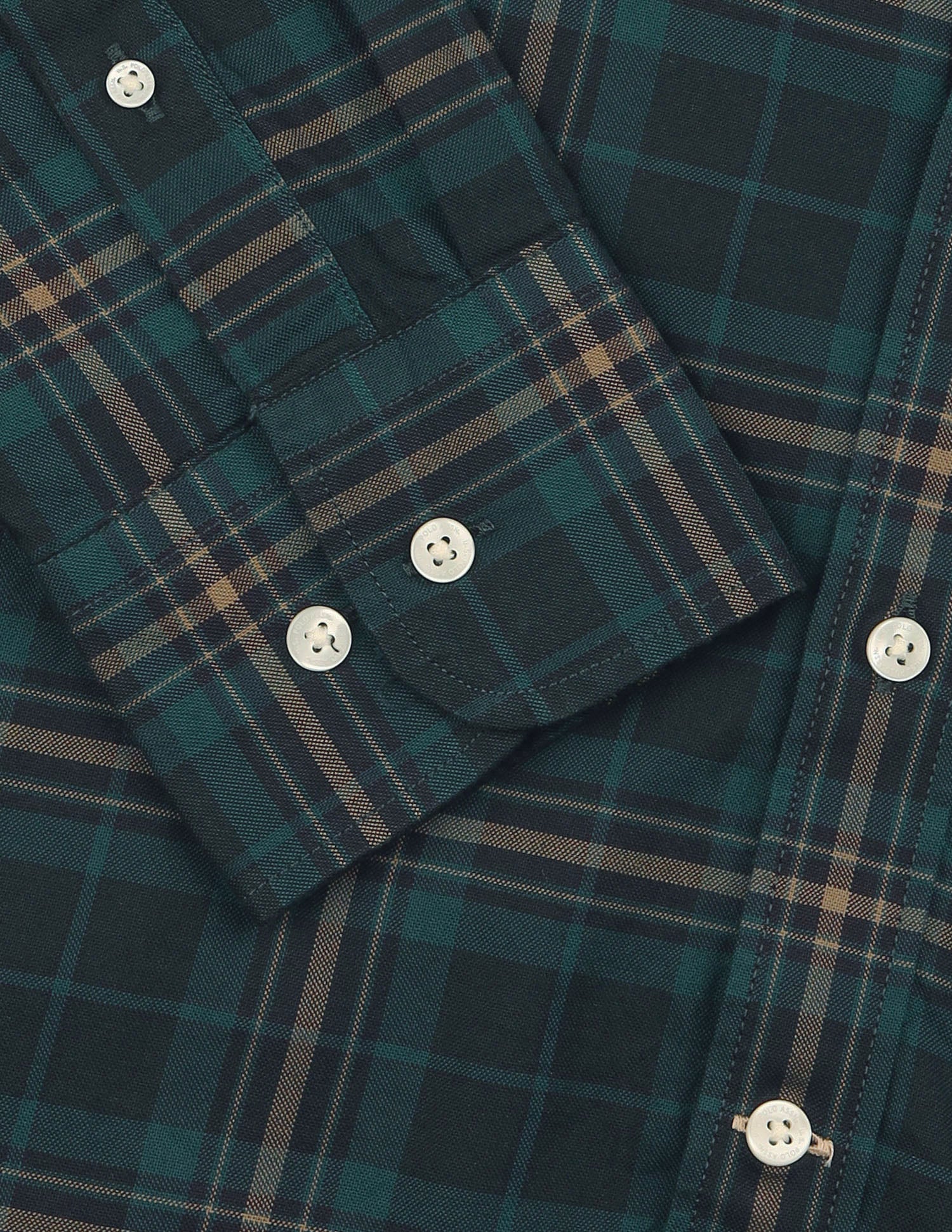 Tailored Fit Tartan Checked Shirt Teal - U.S. Polo Assn. India | Large