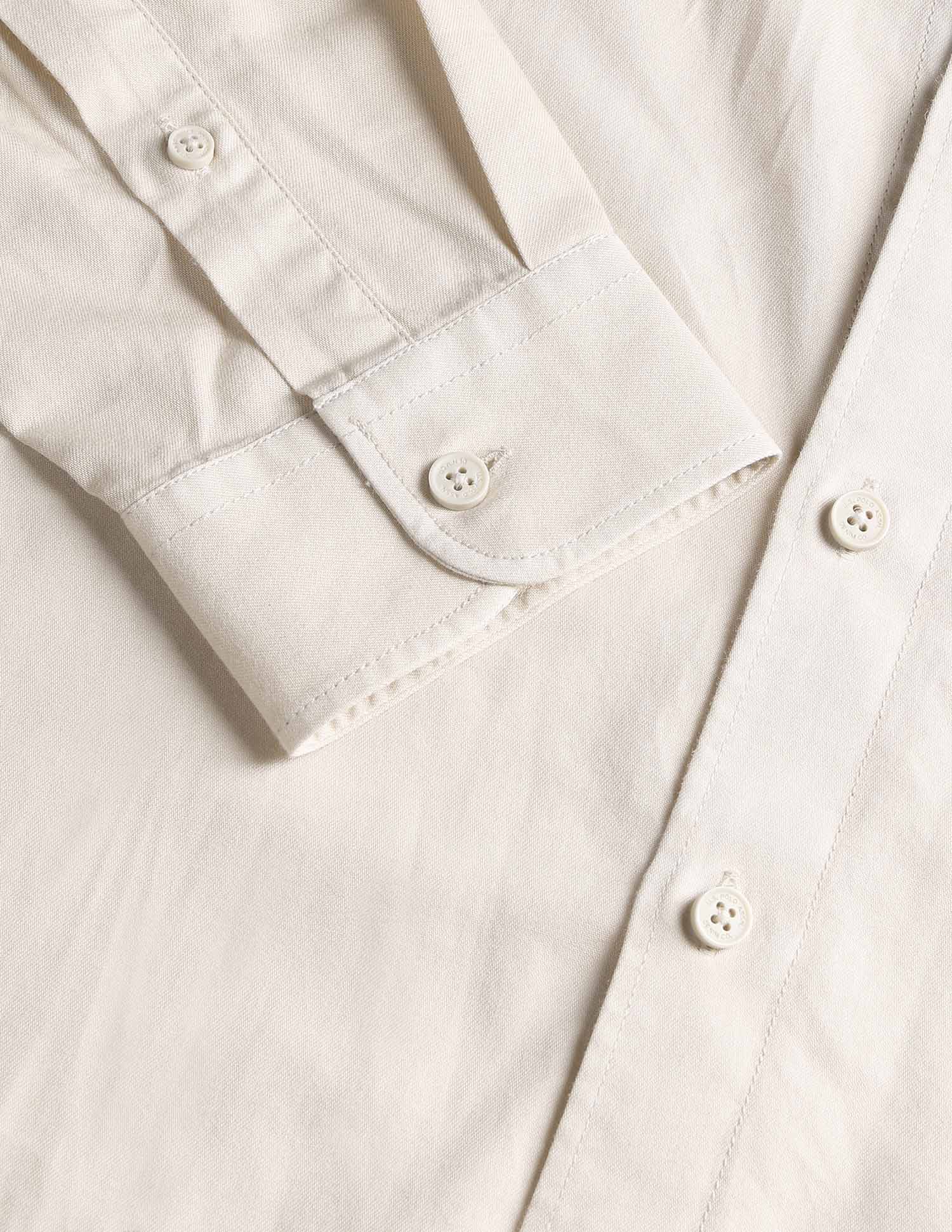 Twill Regular Fit Shirt Cream - U.S. Polo Assn. India | Large