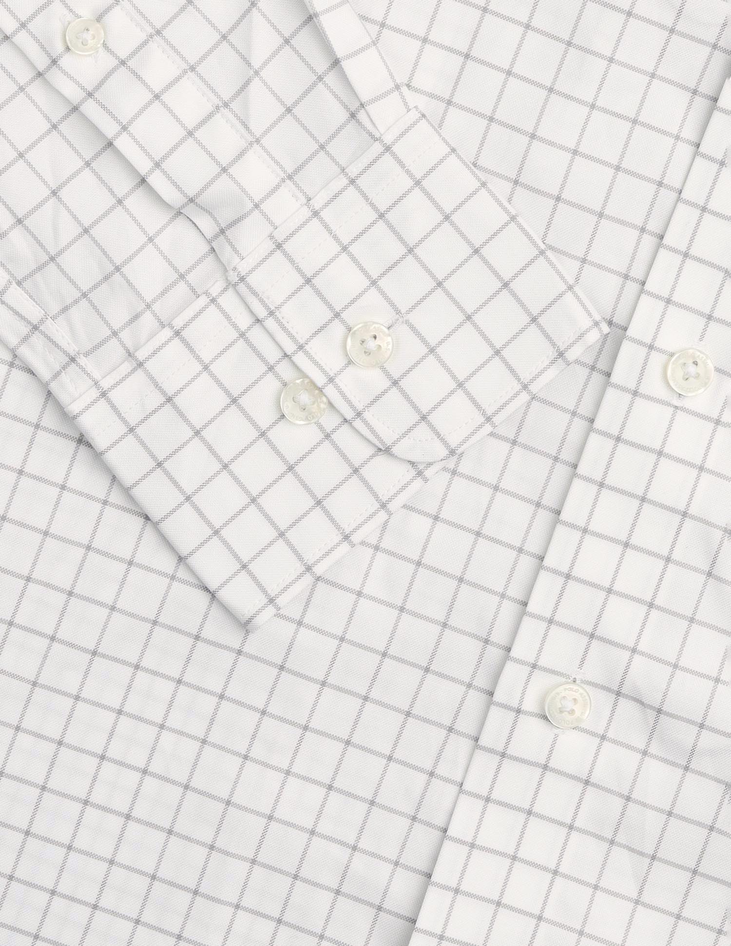 Tailored Fit Graph Checked Shirt Grey - U.S. Polo Assn. India | Large