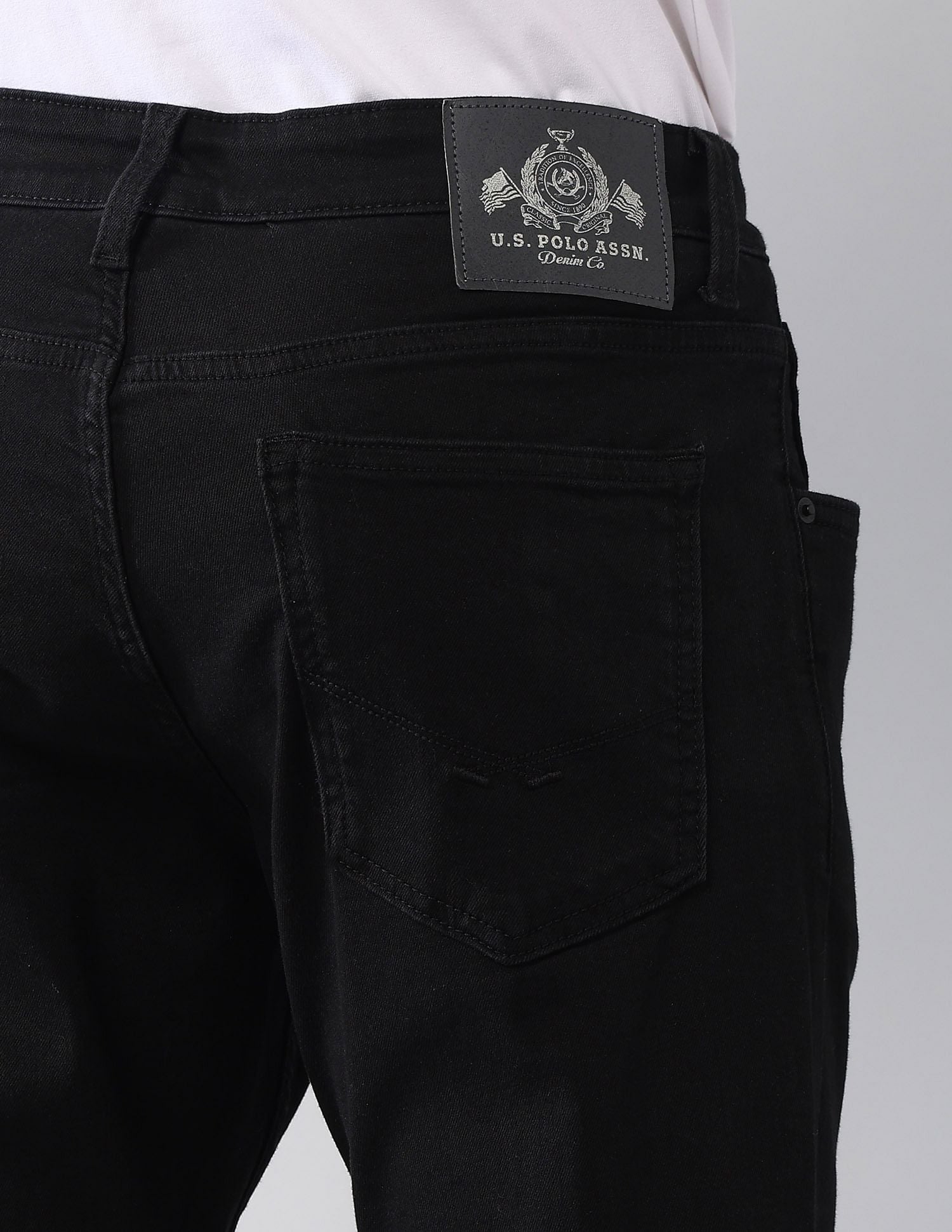 Brandon Slim Tapered Fit Black Jeans Black - U.S. POLO ASSN. | Large