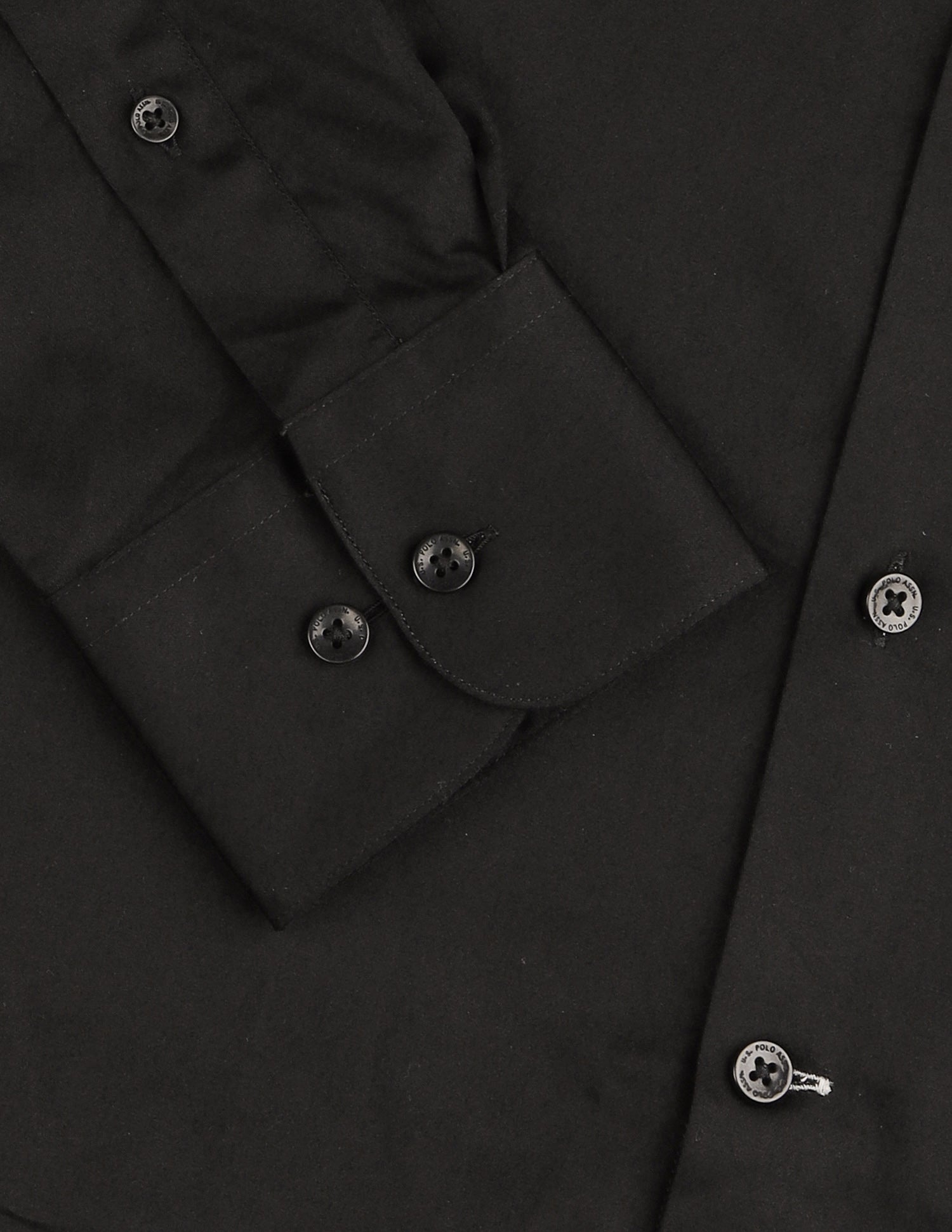 Satin Tailored Fit Shirt Black - U.S. Polo Assn. India | Large