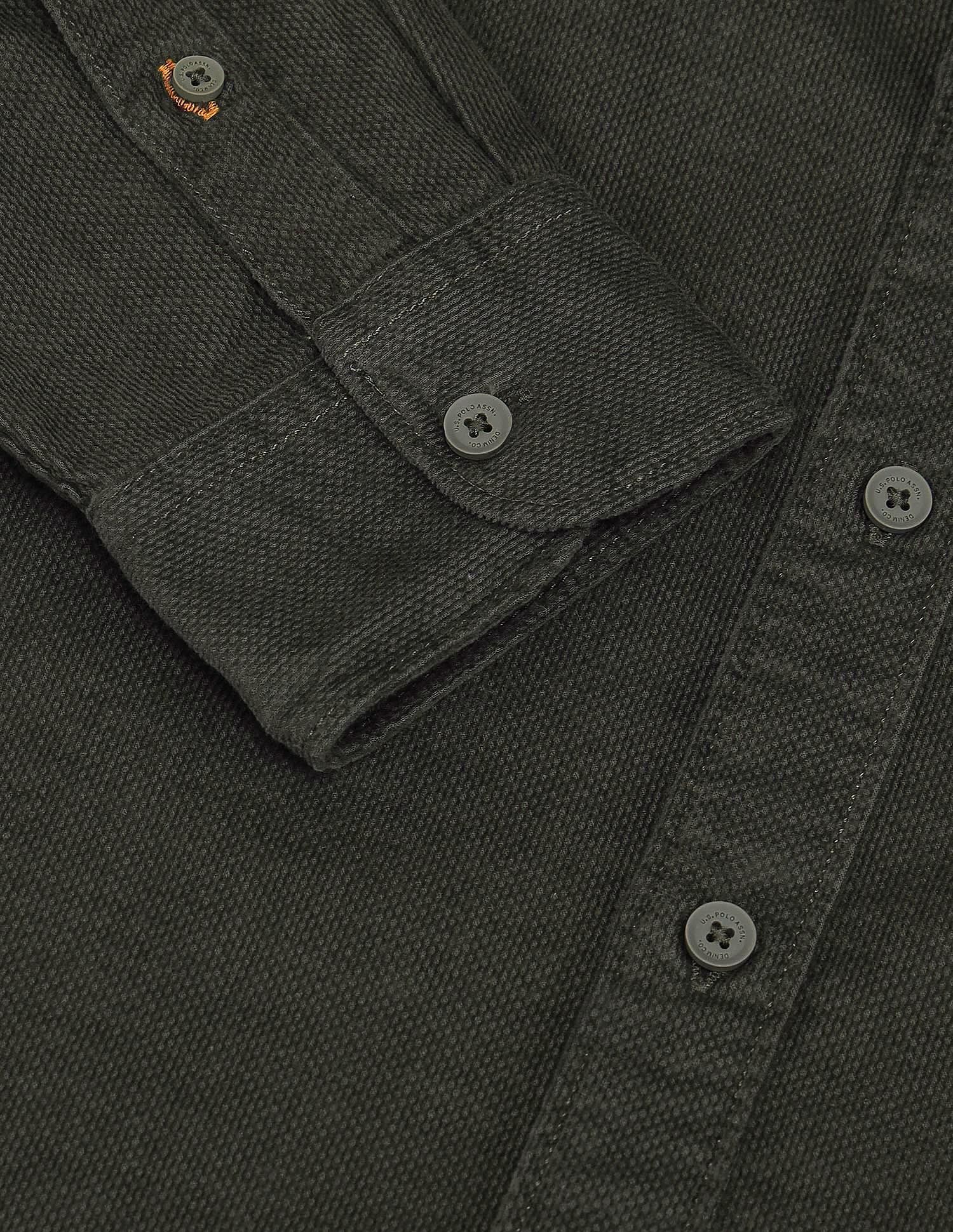 Slim Fit Dobby Shirt Olive - U.S. Polo Assn. India | Large
