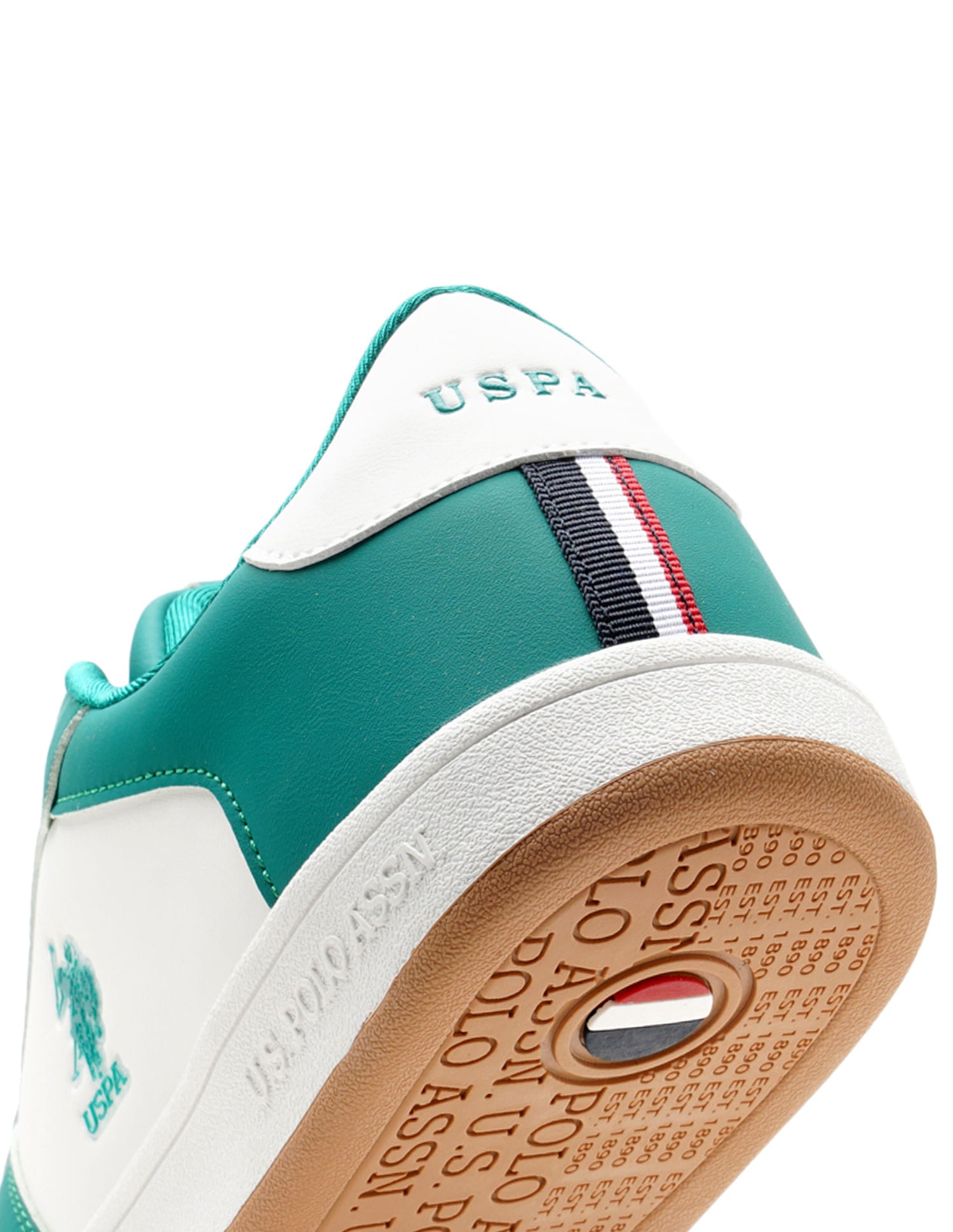 Men Rein Green Retro Court Sneakers Green - U.S. Polo Assn. India | Large