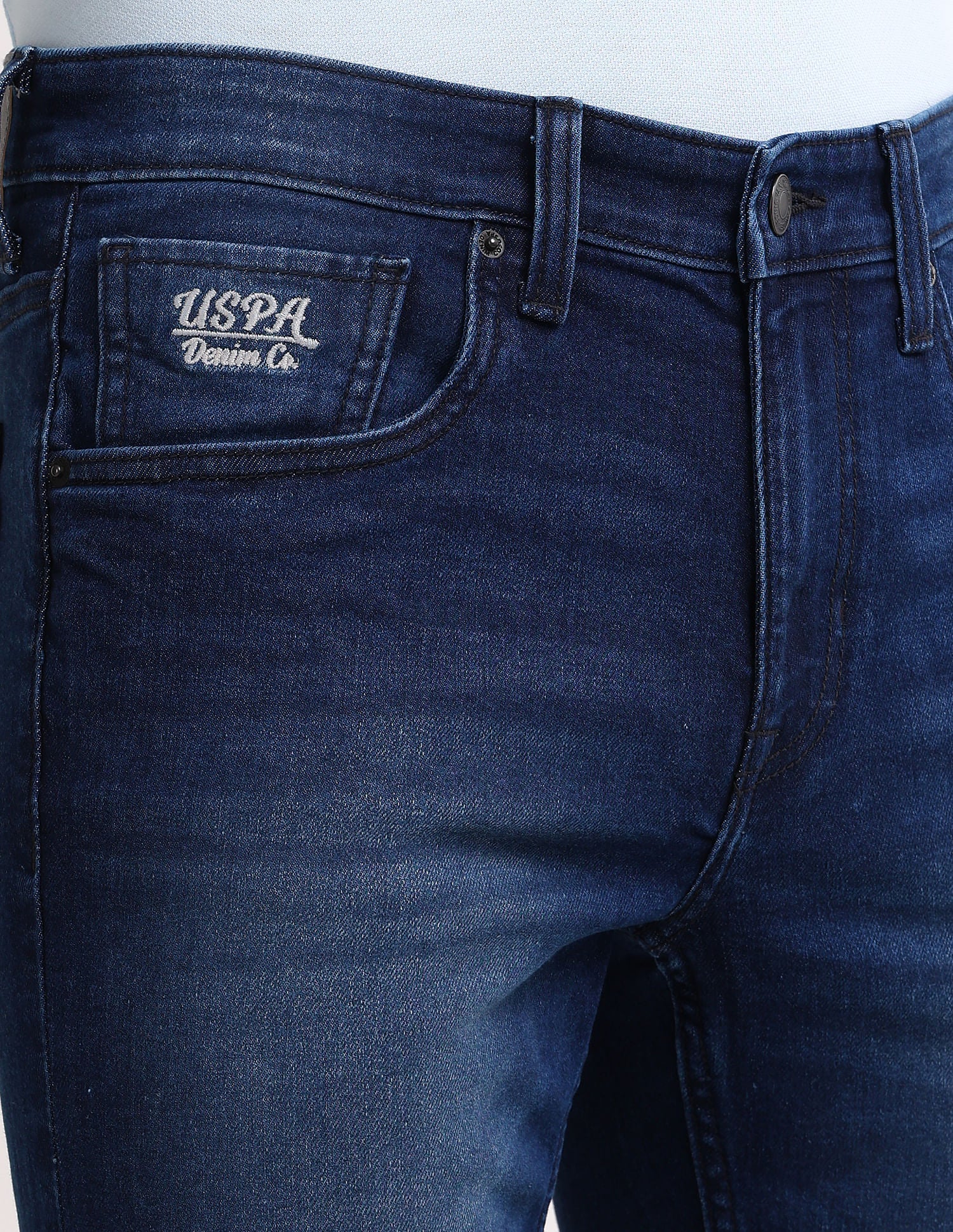 Brandon Slim Tapered Blue Jeans Blue - U.S. Polo Assn. India | Large