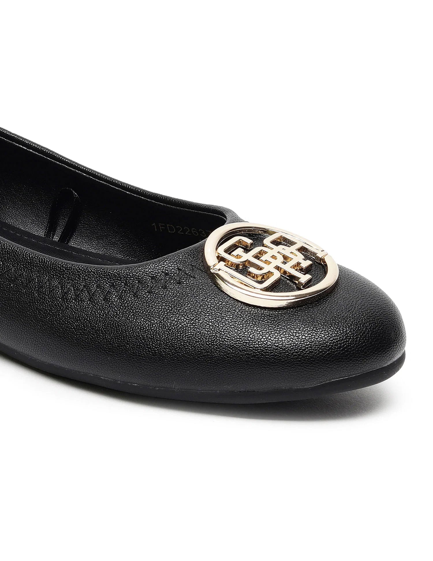 Women Brand Print Emily 2.0 Ballerinas Black - U.S. POLO ASSN. | Large