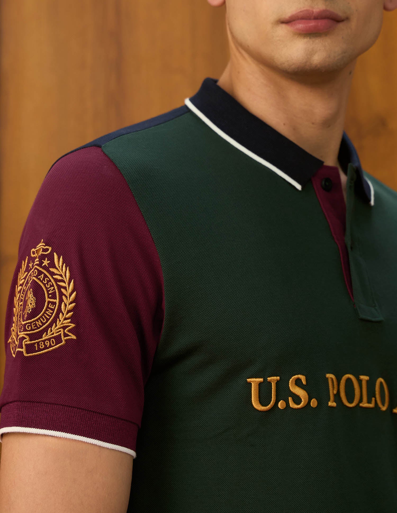 Brand Embroidered Varsity Theatre Polo Shirt Olive - U.S. POLO ASSN. | Large