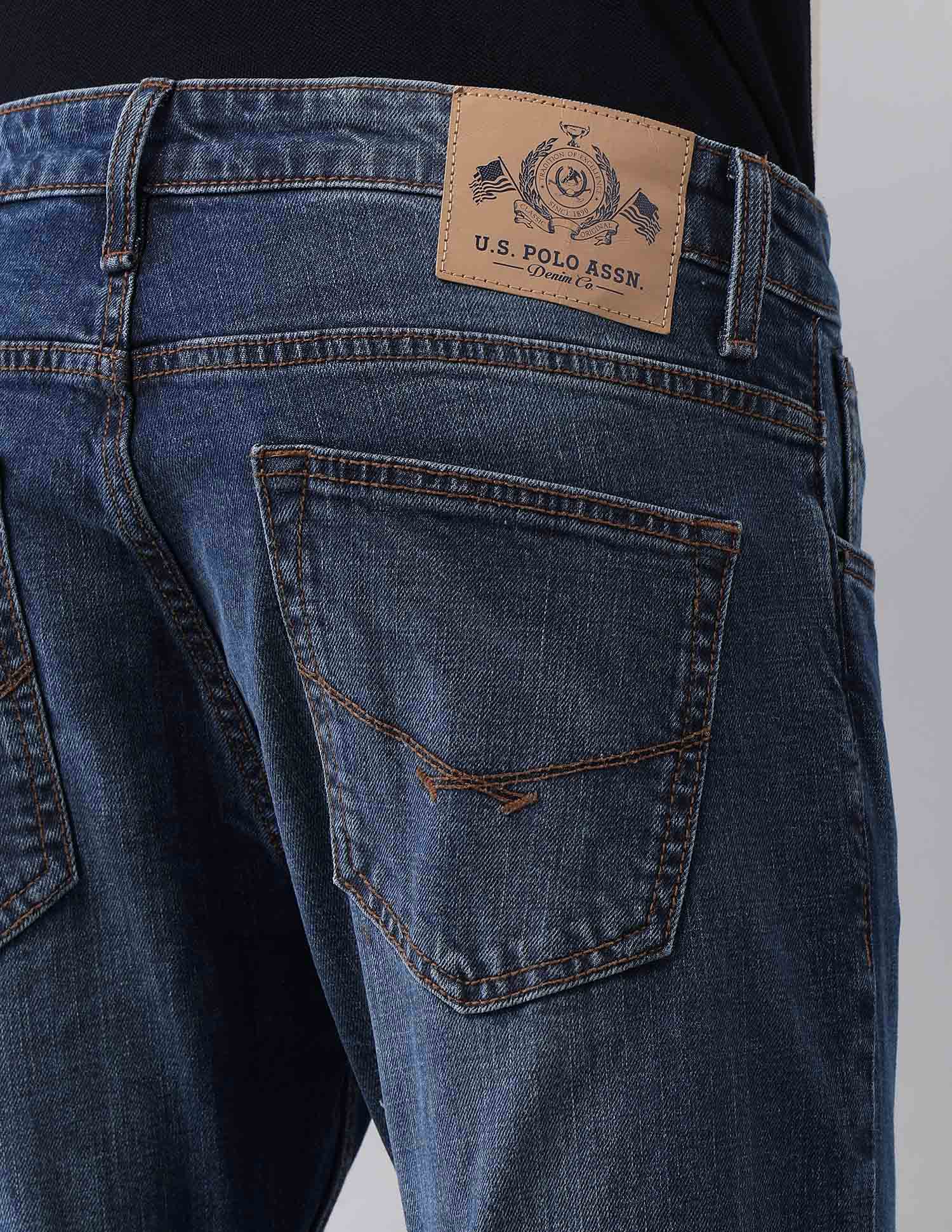 Henry Tapered Fit Blue Jeans Blue - U.S. POLO ASSN. | Large