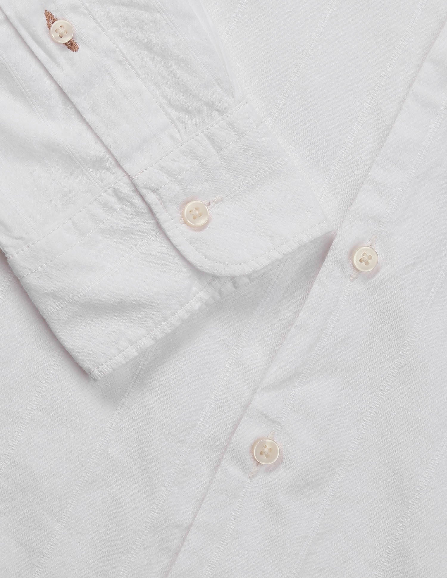 Textured Pure Cotton Shirt White - U.S. Polo Assn. India | Large