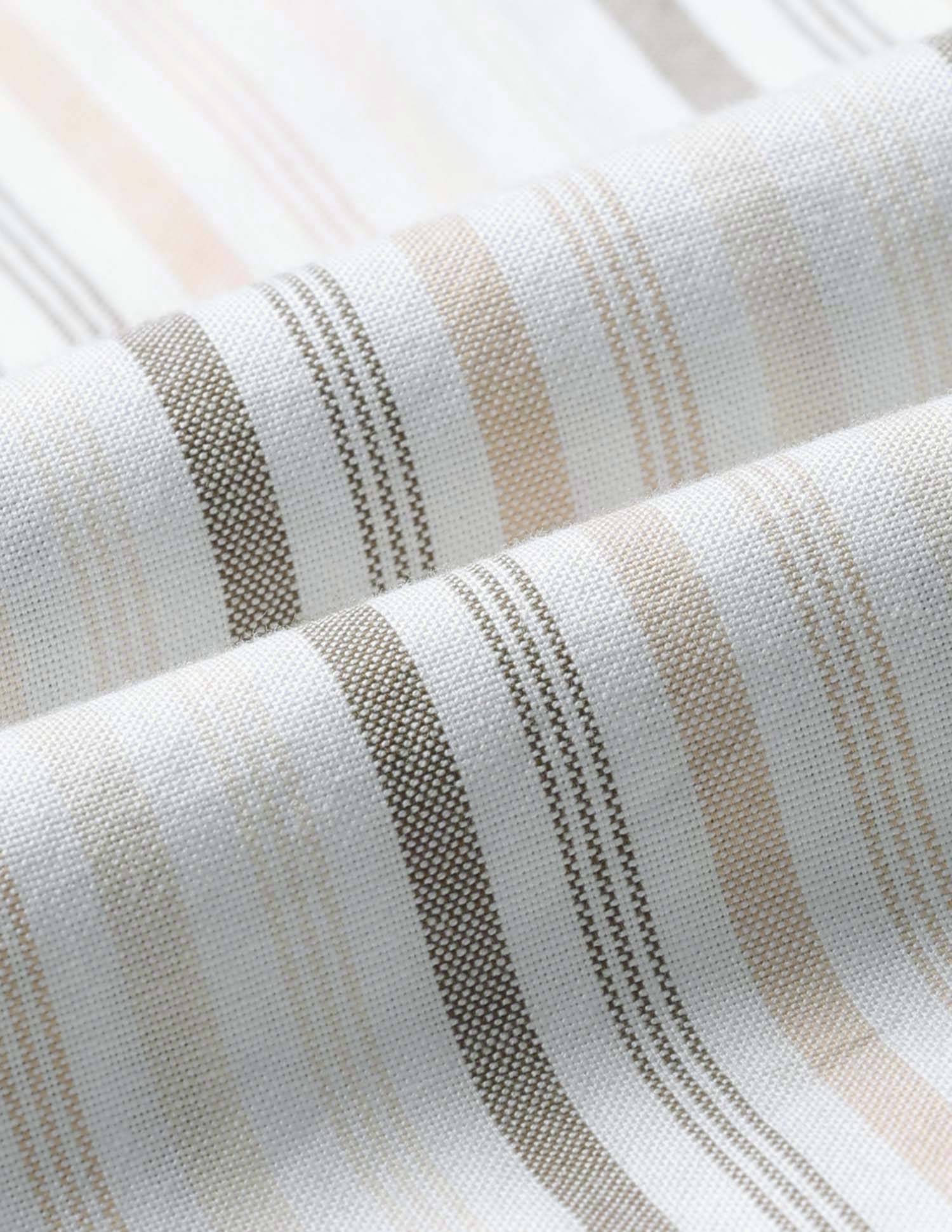 Vertical Striped Tailored Fit Shirt Beige - U.S. POLO ASSN. | Large