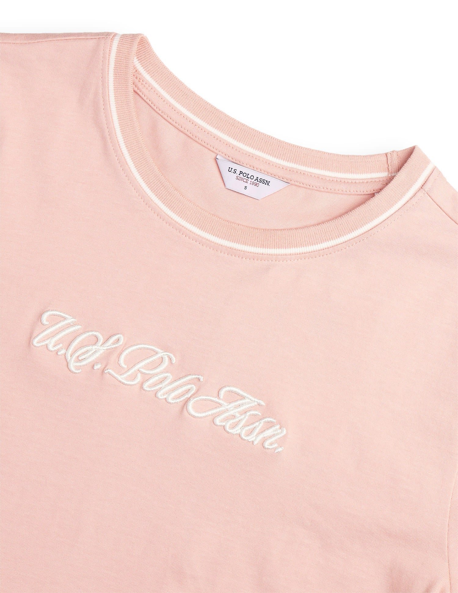 Regular Fit Brand Printed T-Shirt Pink - U.S. Polo Assn. India | Large