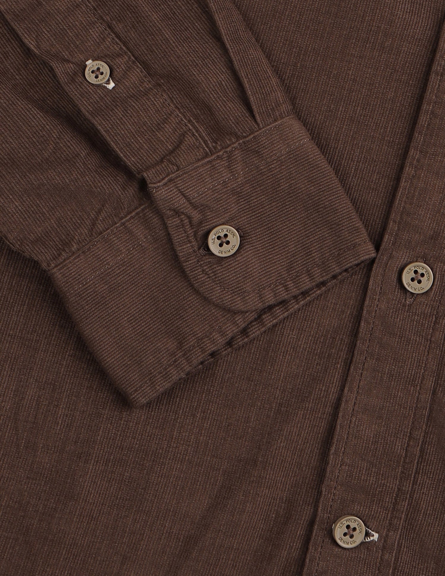 Solid Corduroy Shirt Brown - U.S. Polo Assn. India | Large