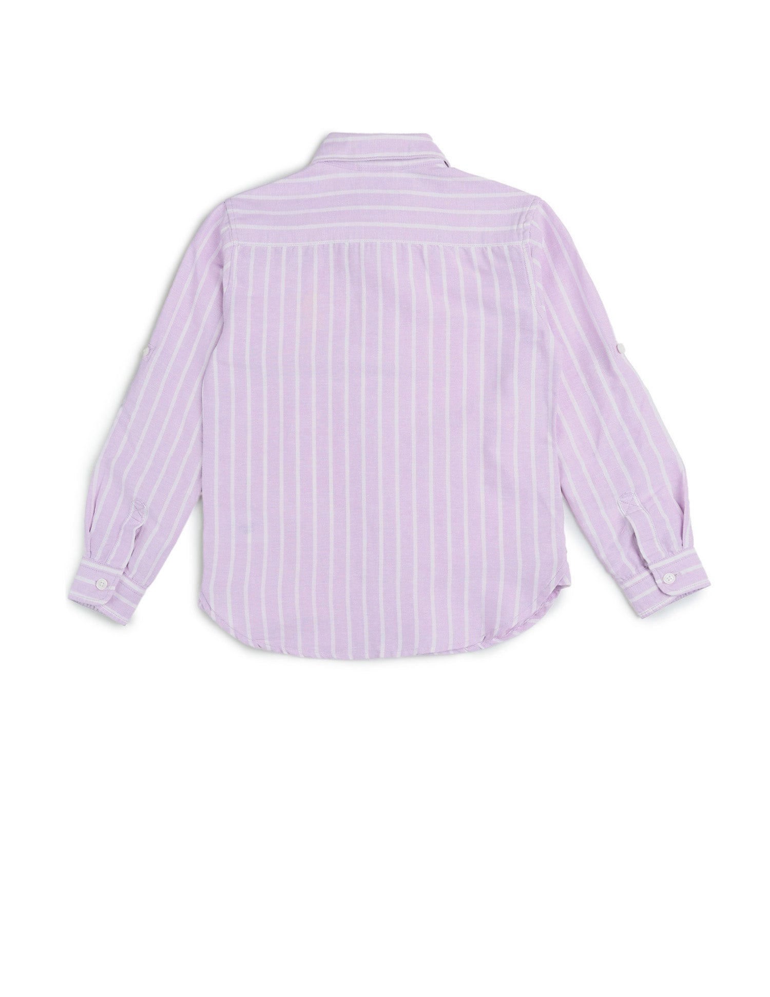 Boys Vertical Striped Dobby Shirt Lilac - U.S. POLO ASSN. | Large