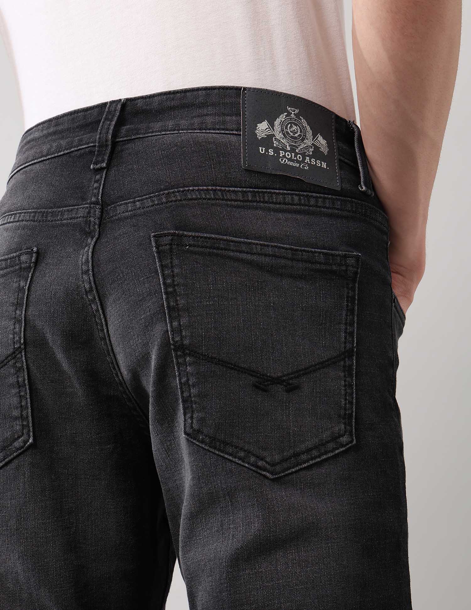 Brandon Slim Tapered Fit Black Jeans Black - U.S. POLO ASSN. | Large