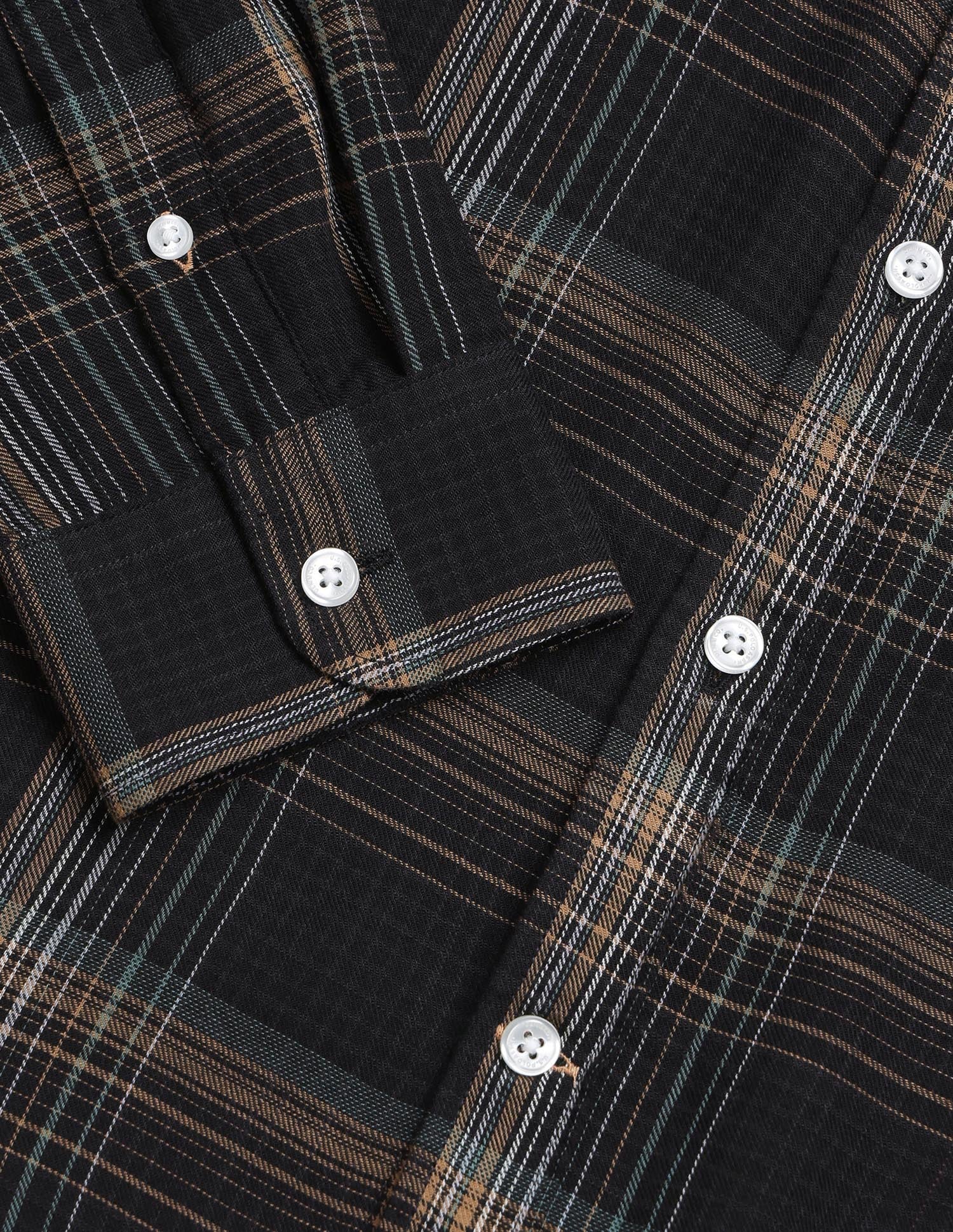 Tartan Checked Twill Shirt Black - U.S. Polo Assn. India | Large