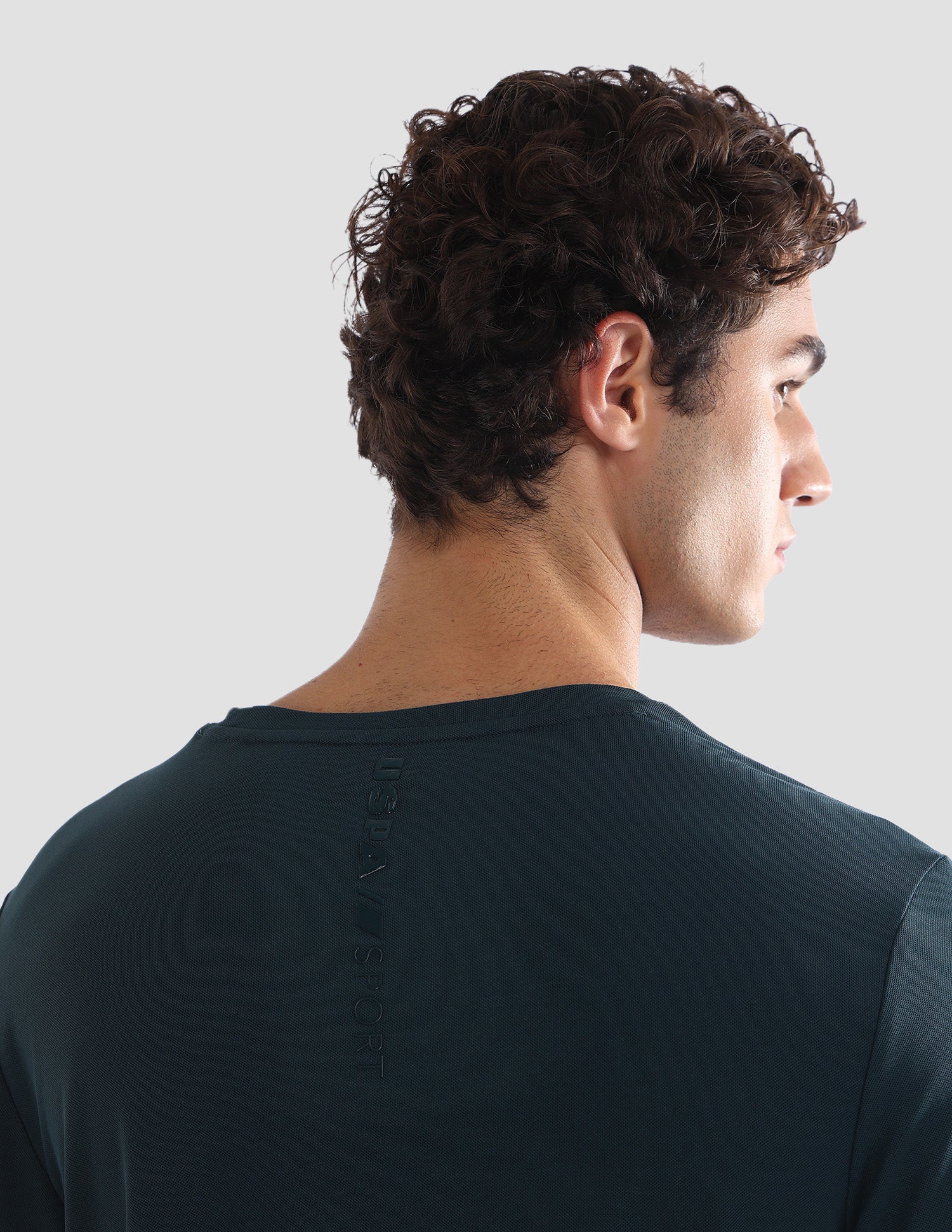 Solid Slim Fit Active T-Shirt Teal - U.S. Polo Assn. India | Large