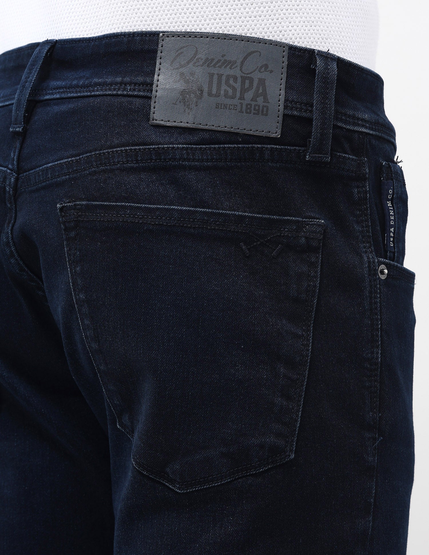 Brandon Slim Tapered Fit Blue Jeans Dark Blue - U.S. POLO ASSN. | Large
