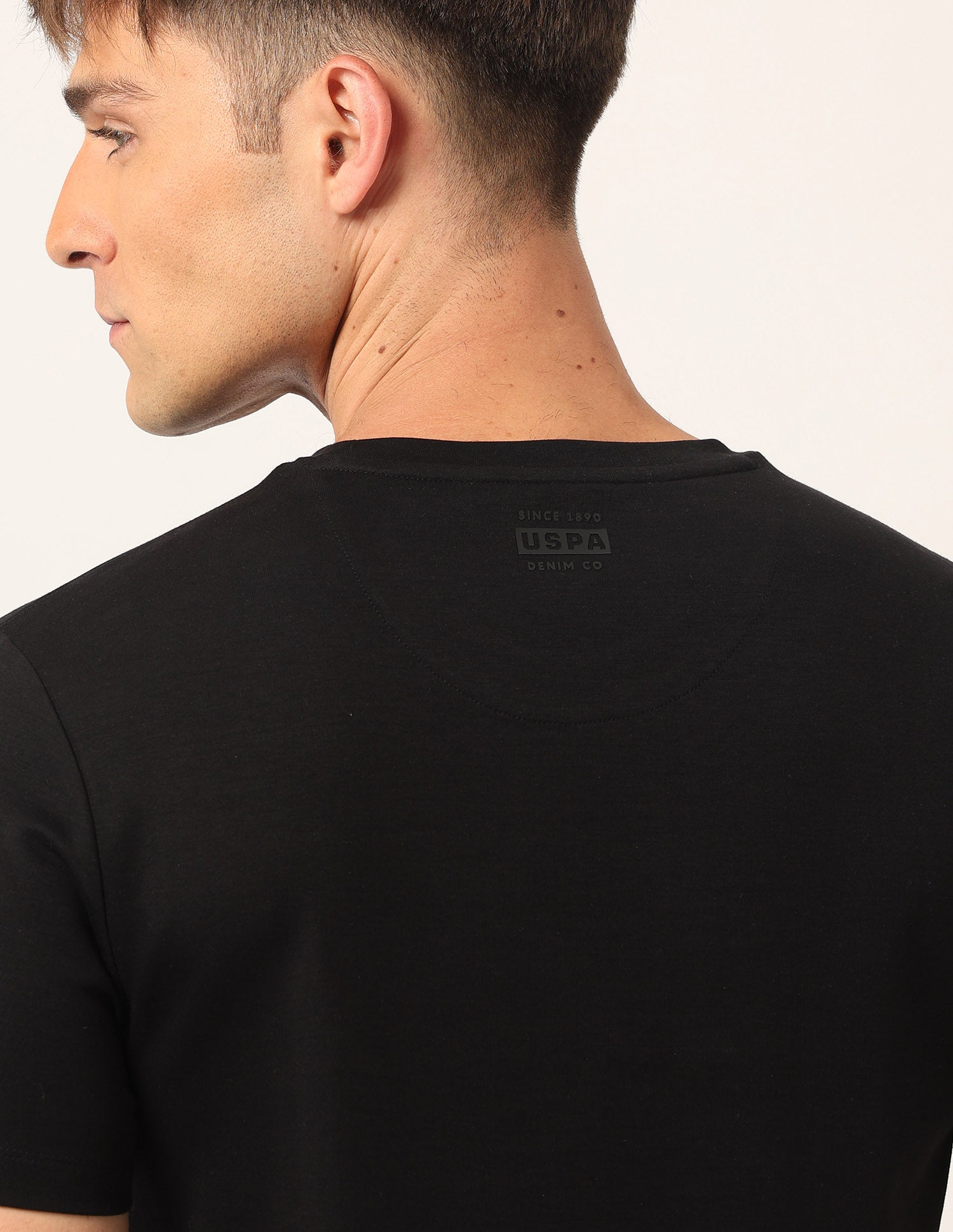 Brand Printed Muscle Fit T-Shirt Black - U.S. POLO ASSN. | Large