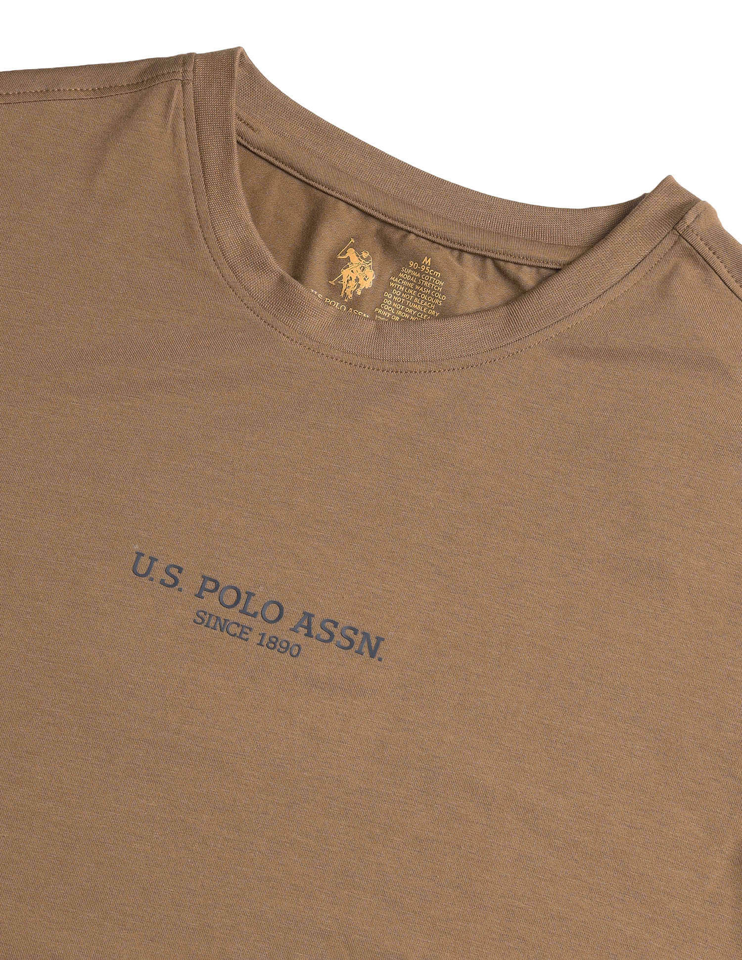 Brethable Full Sleeve PE006-PL Lounge T-Shirt - Pack Of 1 Malt Ball - U.S. Polo Assn. India | Large