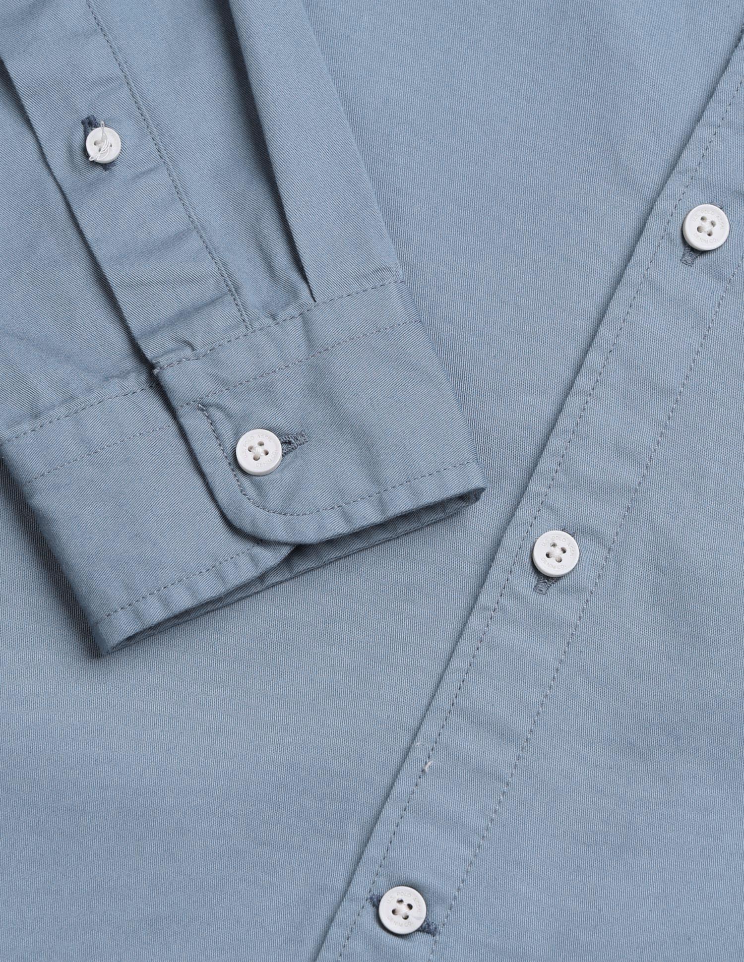 Twill Regular Fit Shirt Blue - U.S. Polo Assn. India | Large