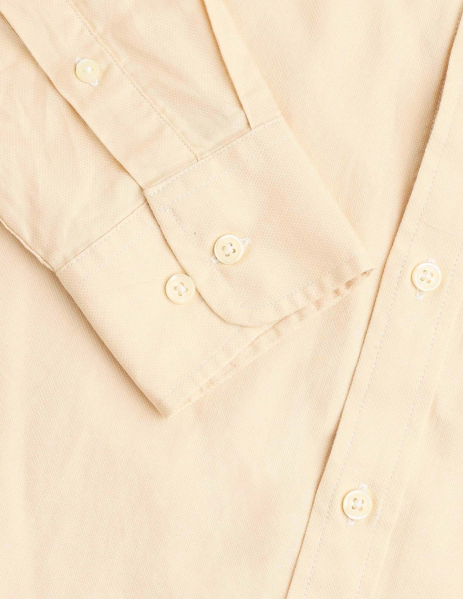 Solid Pure Cotton Shirt Yellow - U.S. Polo Assn. India | Large