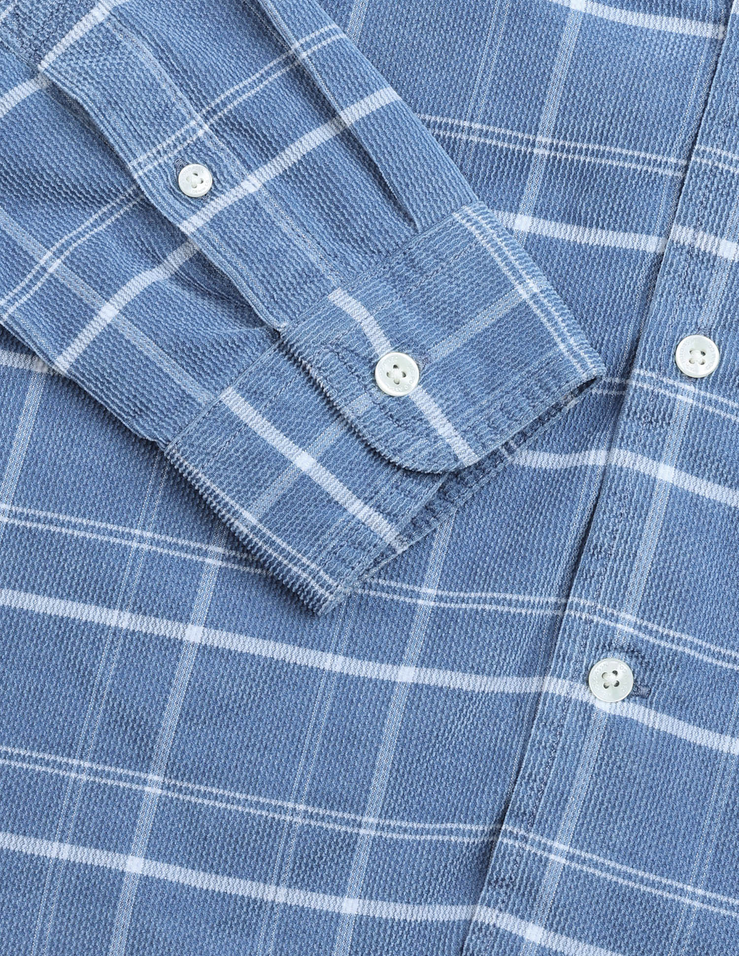 Corduroy Grid Tattersall Checked Shirt Light Indigo - U.S. Polo Assn. India | Large