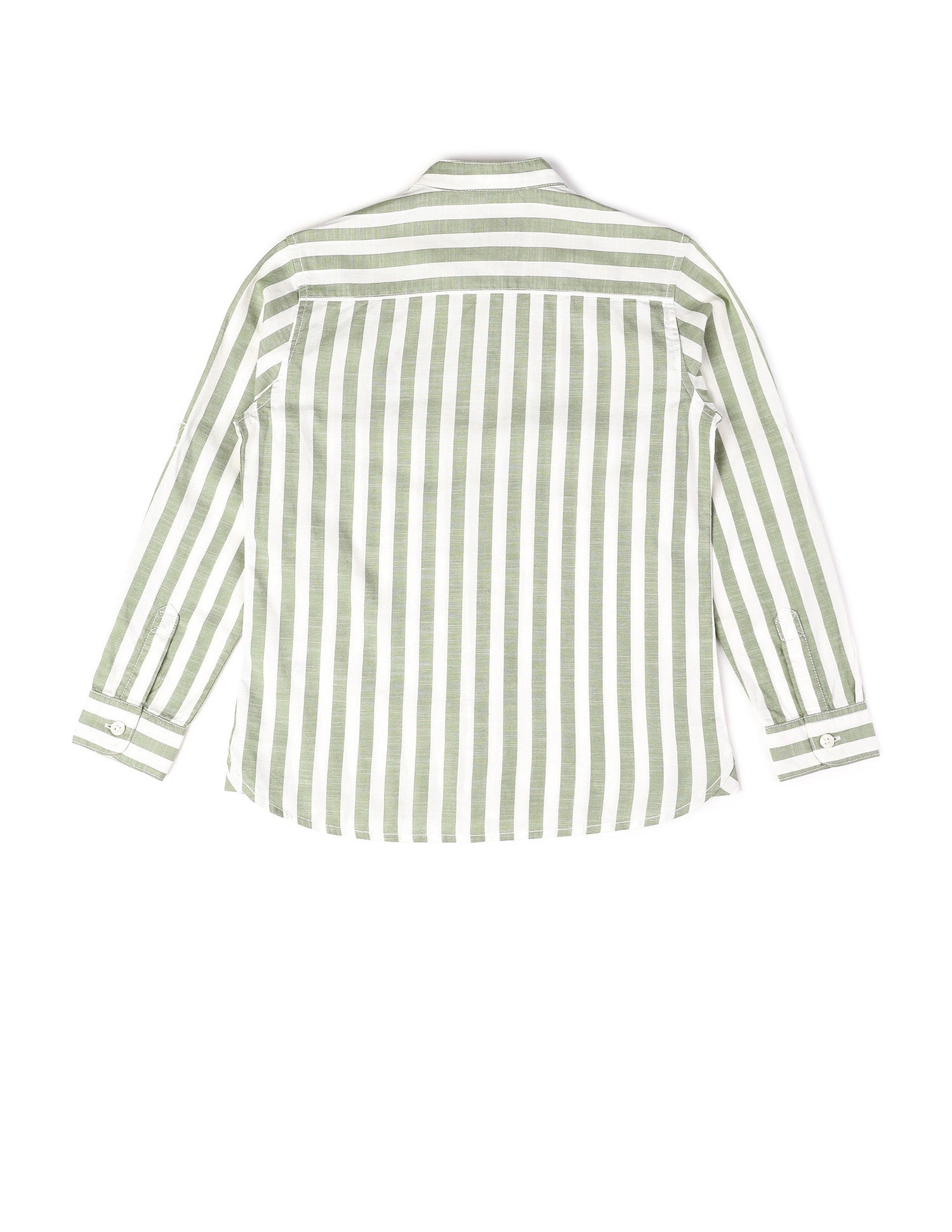 Boys Vertical Striped Regular Fit Shirt Green - U.S. POLO ASSN. | Large