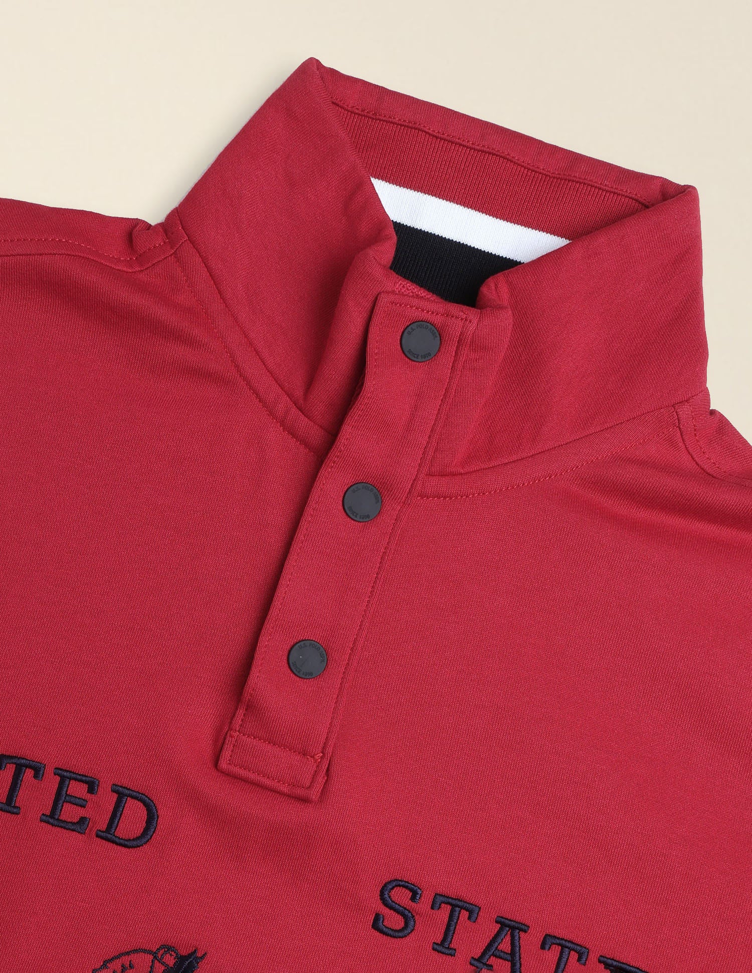 Brand Printed Regular Fit Sweatshirt Red - U.S. Polo Assn. India | Large