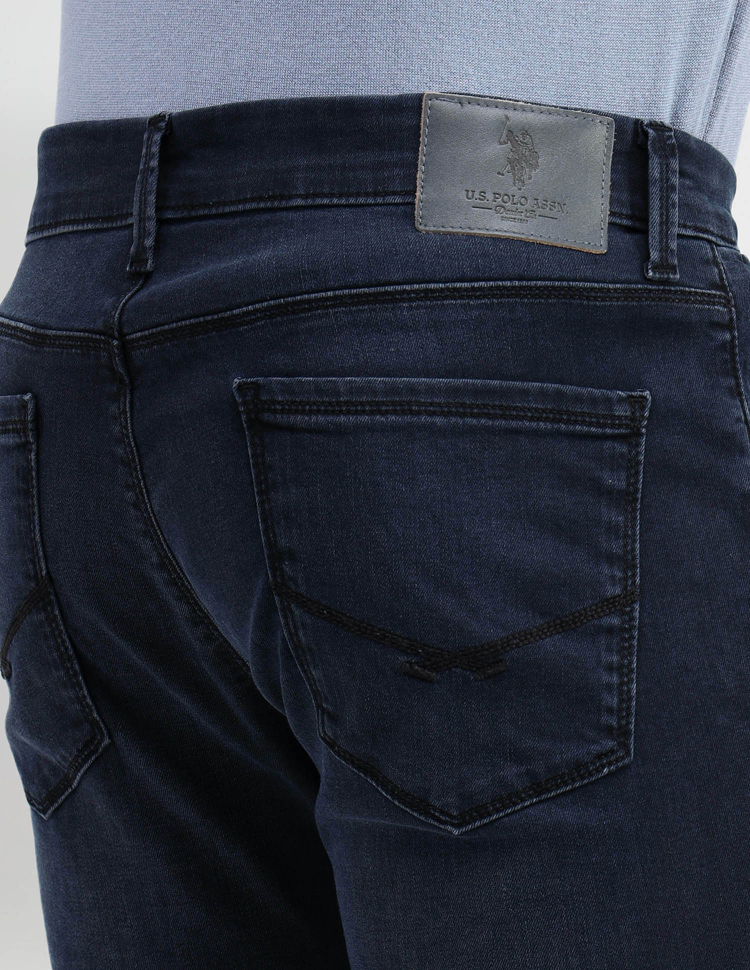 Brandon Slim Tapered Fit Blue Jeans Blue - U.S. Polo Assn. India | Large